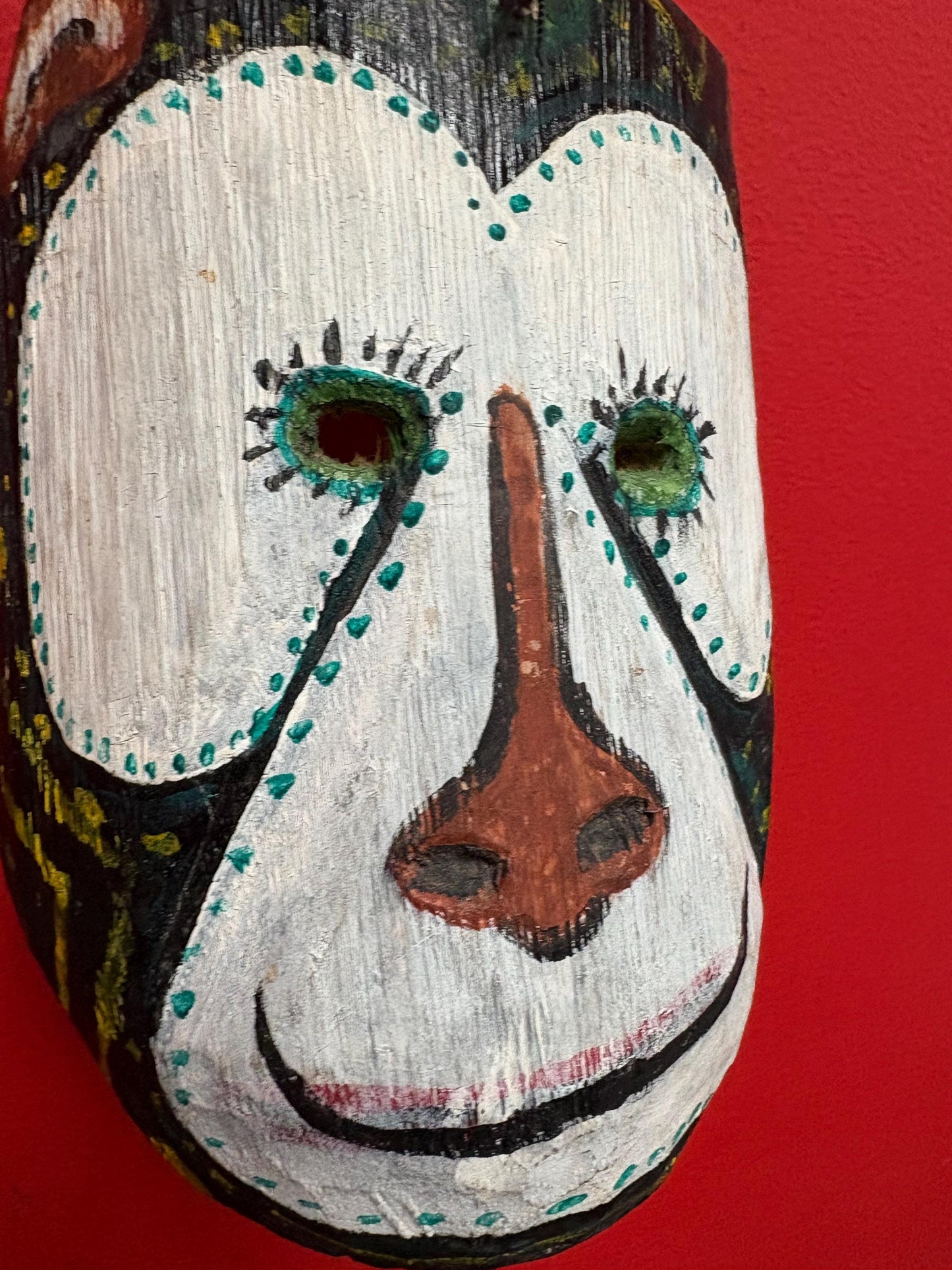 Very cool Asian wood animal mask  8 inches long and so much character great value