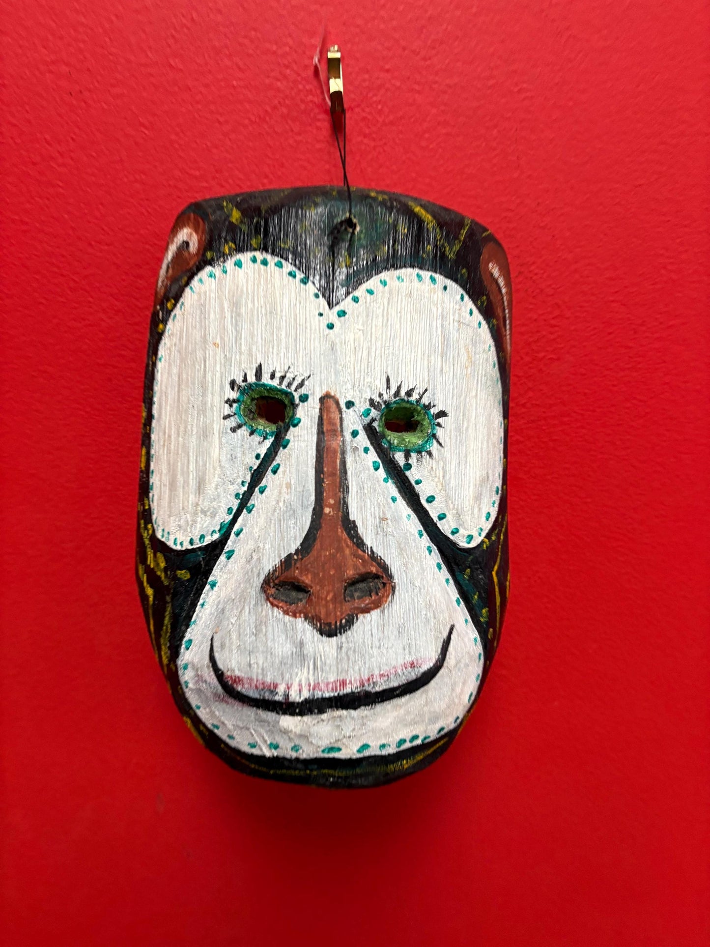 Very cool Asian wood animal mask  8 inches long and so much character great value