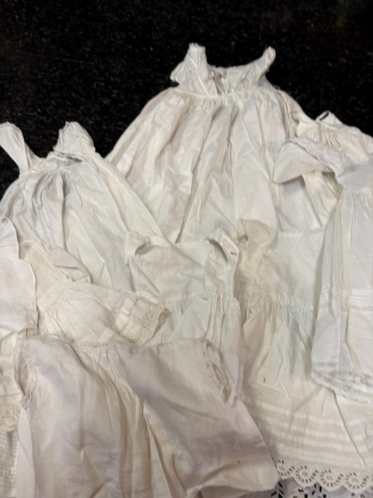 Collection of antique doll clothes all for one low price  from large collection  wow deal  good condition see photos