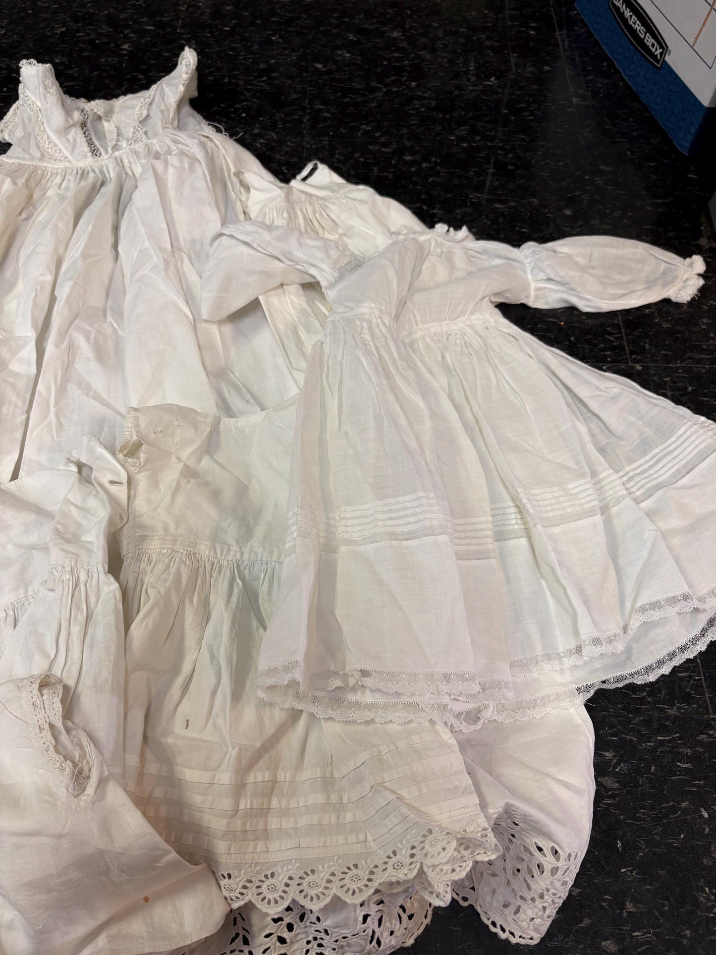 Collection of antique doll clothes all for one low price  from large collection  wow deal  good condition see photos