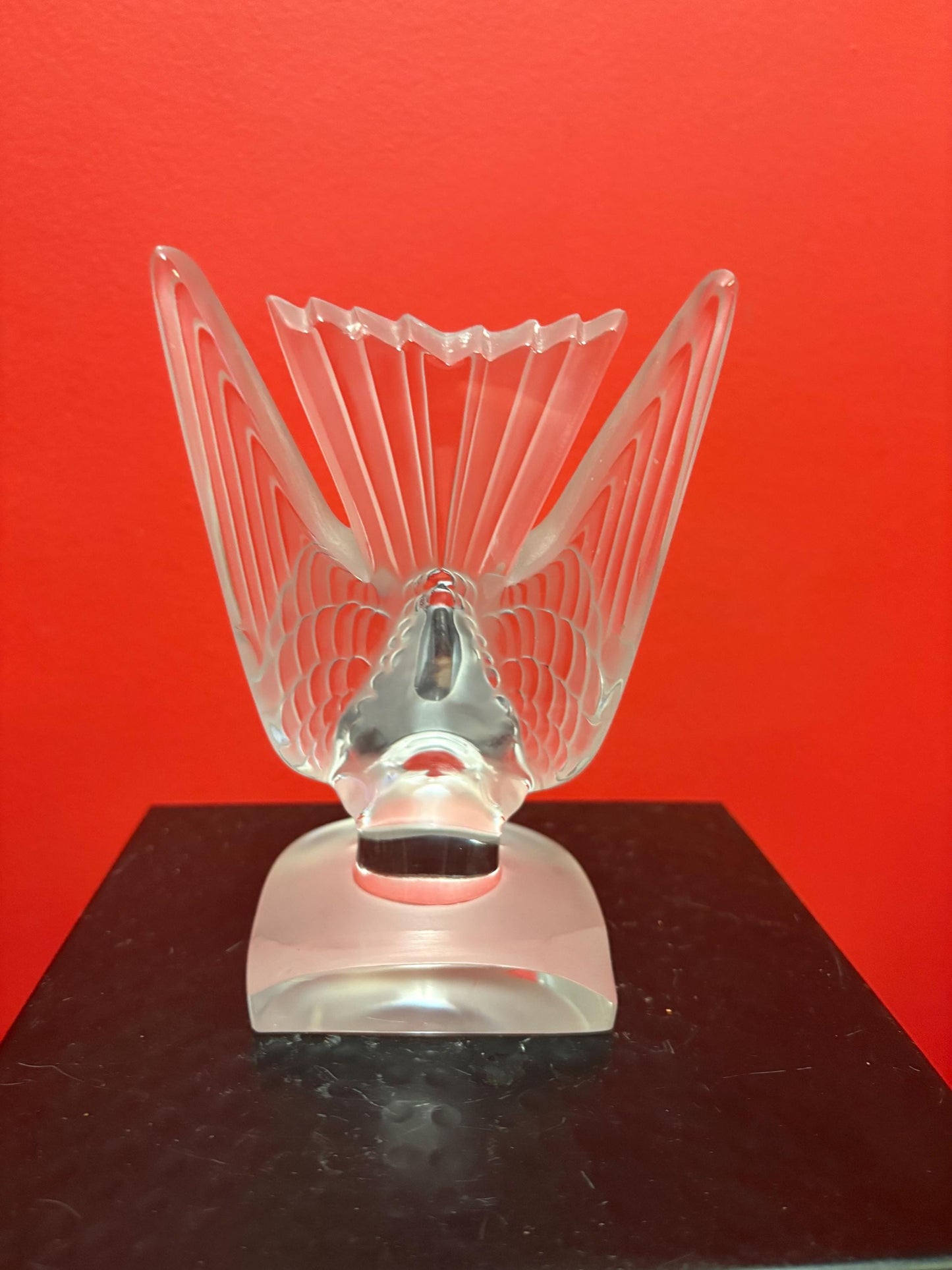 Stunning antique Lalique France bird statue  great condition  6 inches high  wow - B