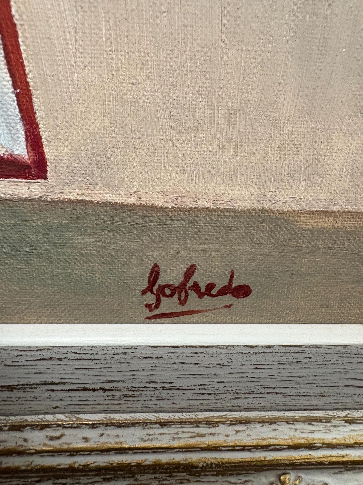 26 x 22 acrylic on board still life painting of Books and ship  signed and approx 1950s  wonderful frame  great imagery cabin or office