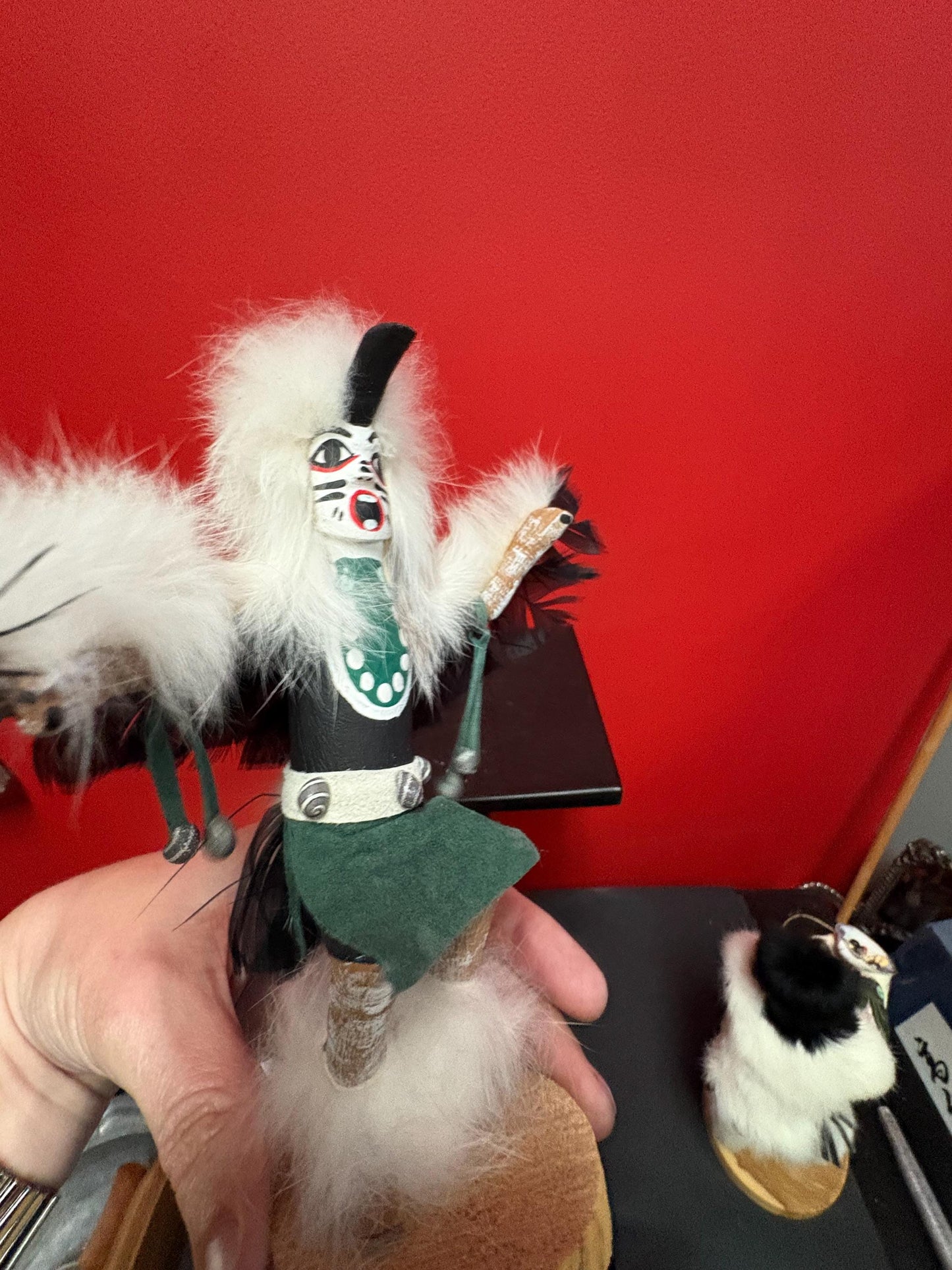 Lovely signed indigenous American hopi kachina doll great condition  8.5 inches tall