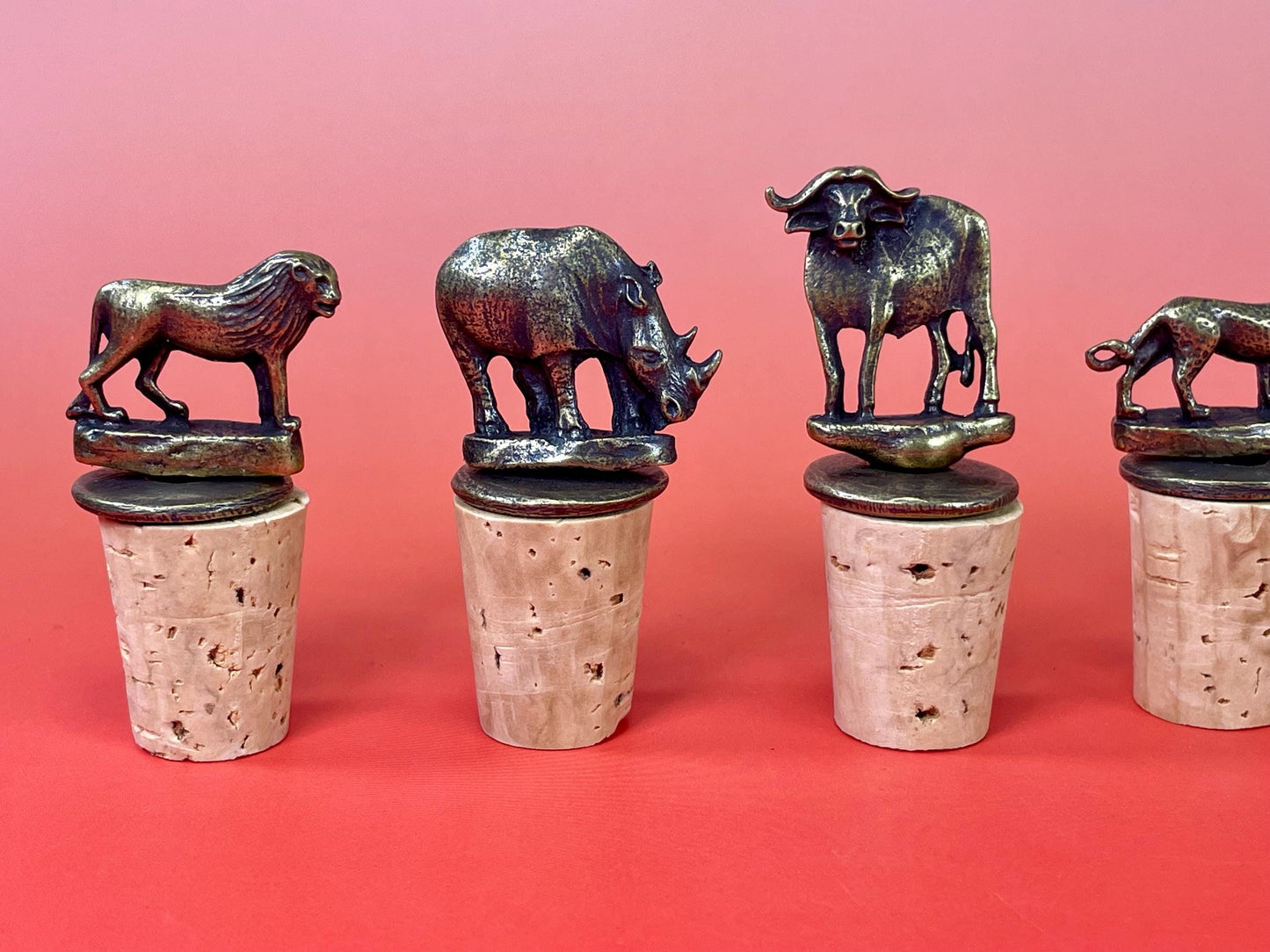 Set of the African Big 5 Bottle Stopper corks