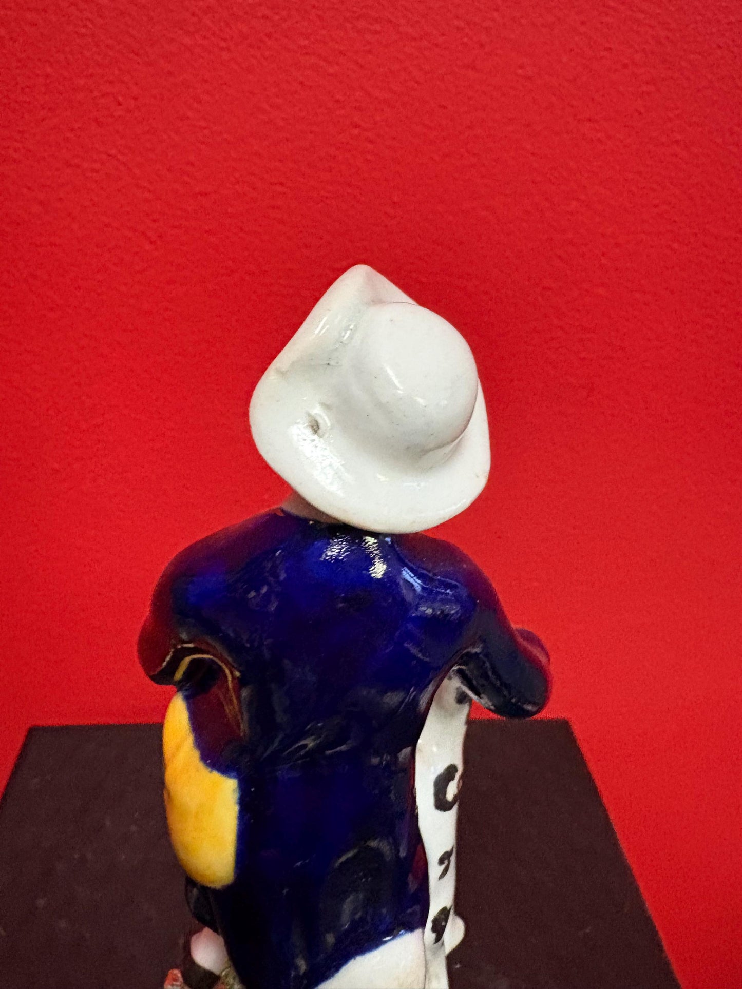 English antique 8 inch high authentic Staffordshire gentleman  great condition   great value - B