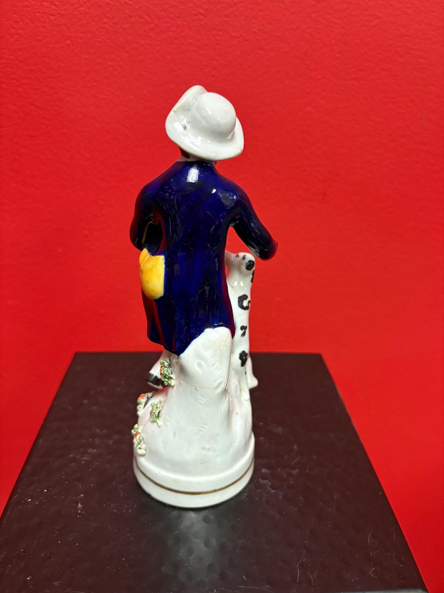 English antique 8 inch high authentic Staffordshire gentleman  great condition   great value - B