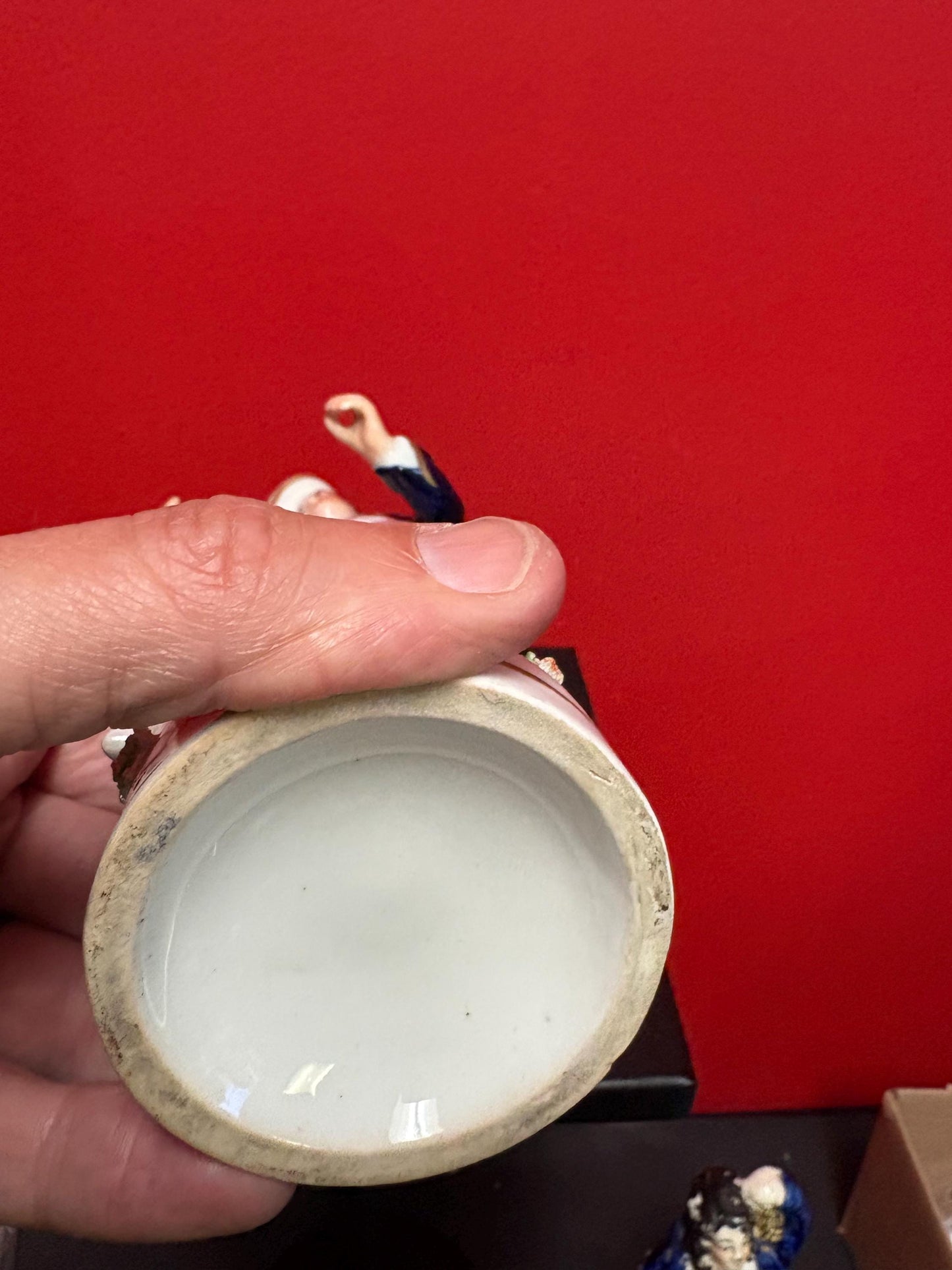 English antique 8 inch high authentic Staffordshire gentleman  great condition   great value - B