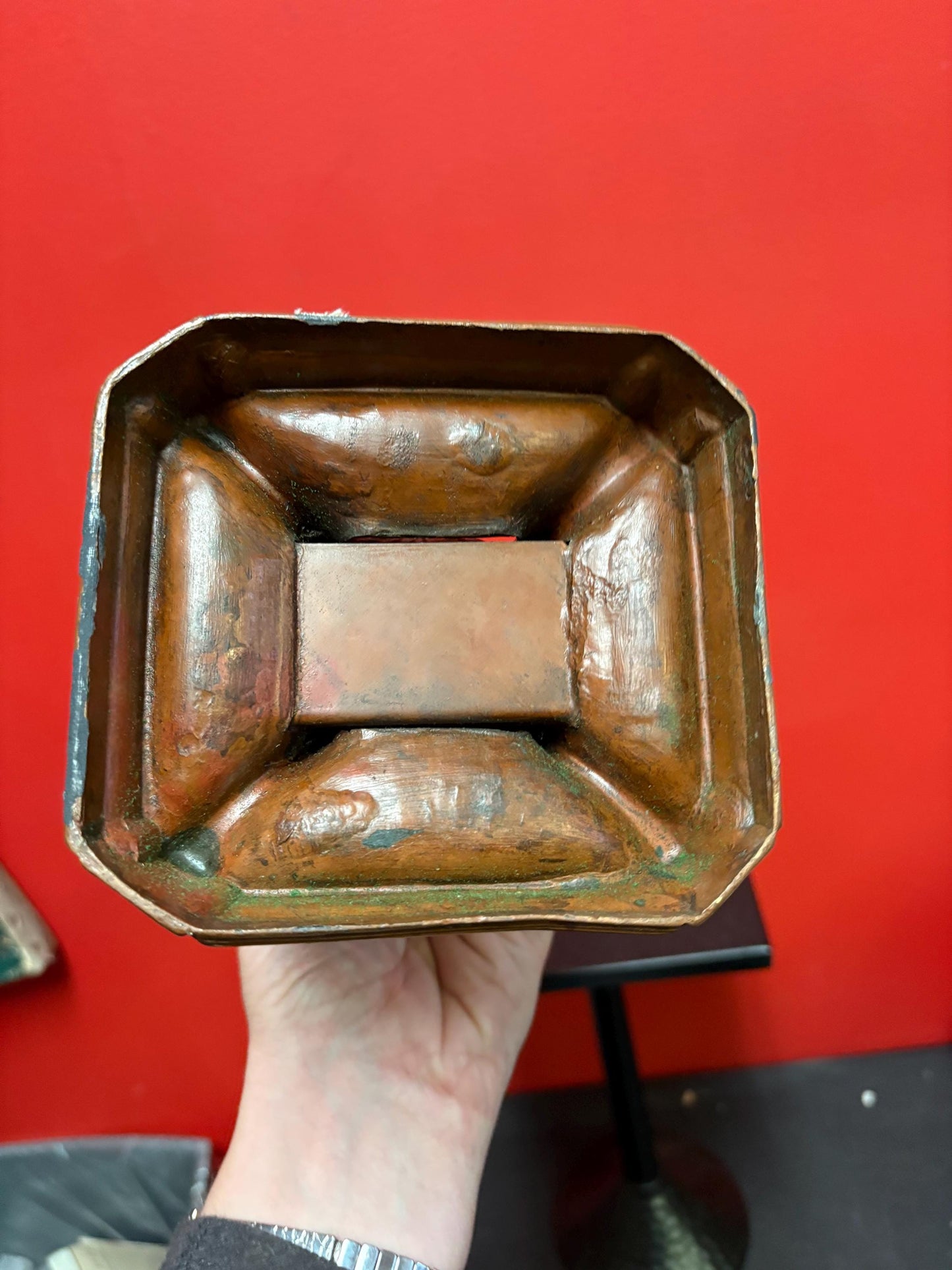 Beautiful 12 inch high antique European 19 century bronze of a mandolin player with a cherub statue candlestick great condition - B