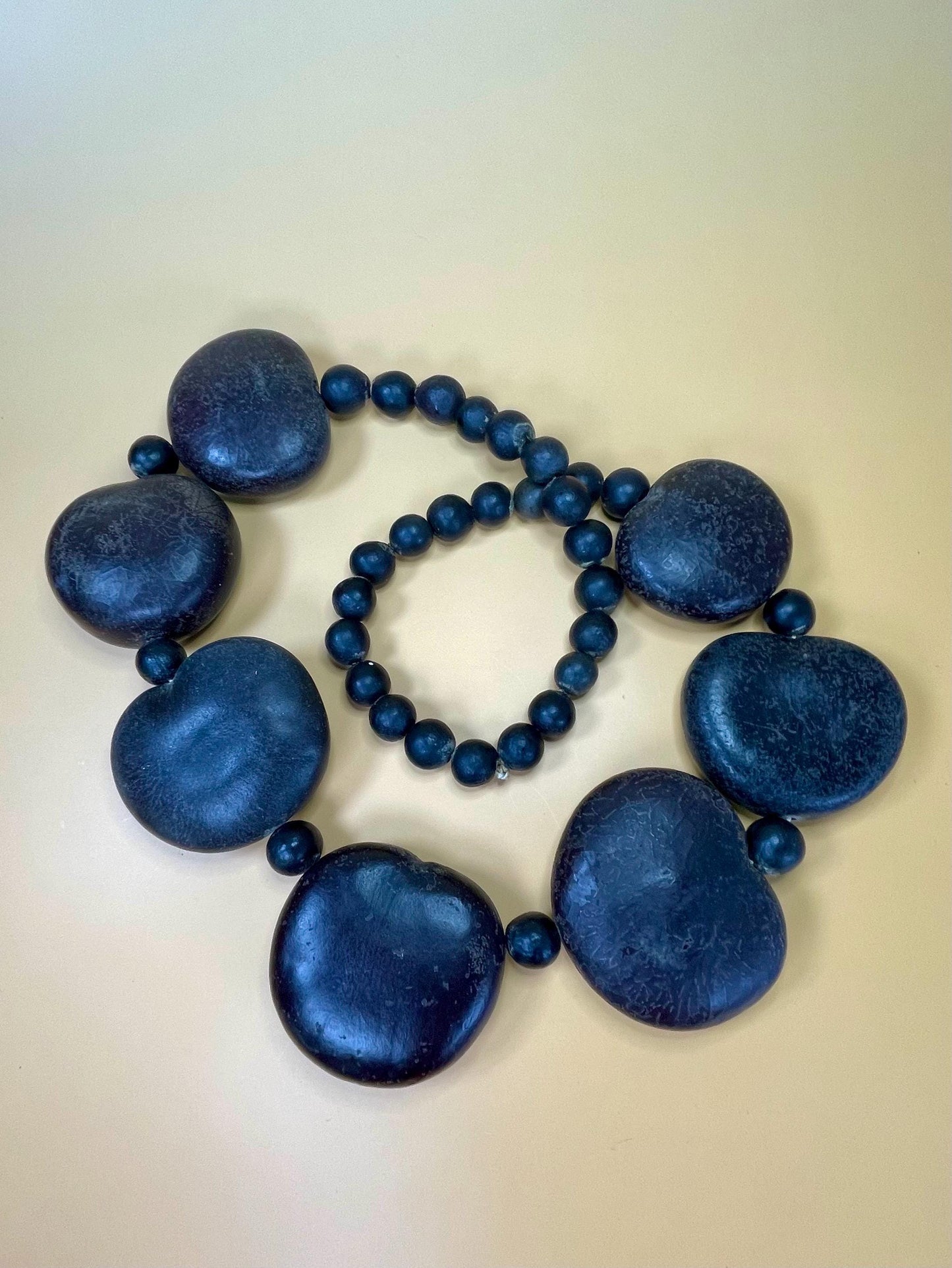 29 inch Caribbean Necklace made with Nuts and Seeds