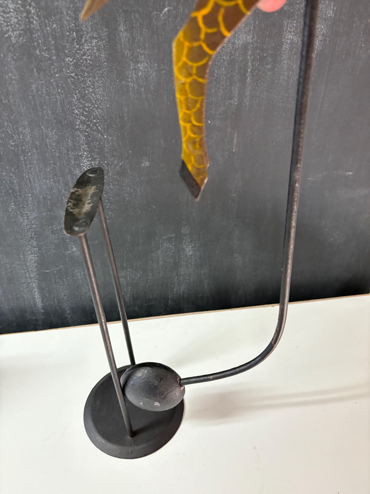 Amazing antique German balance toy  great patina  24 inches tall  complete and amazing