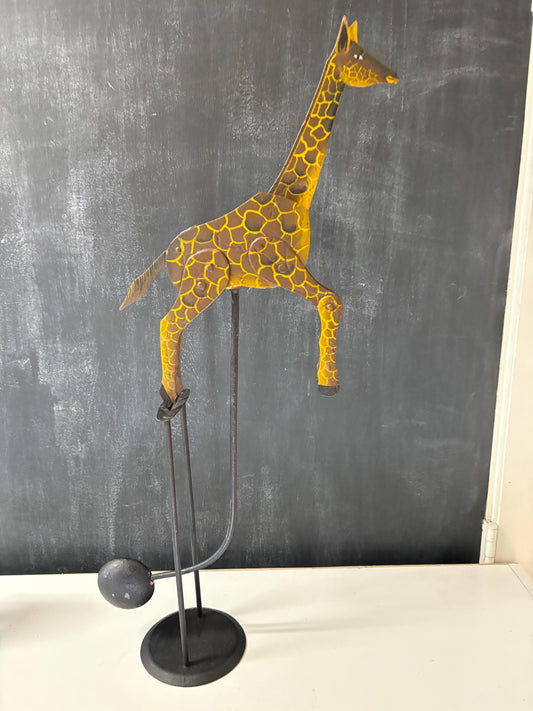 Amazing antique German balance toy  great patina  24 inches tall  complete and amazing