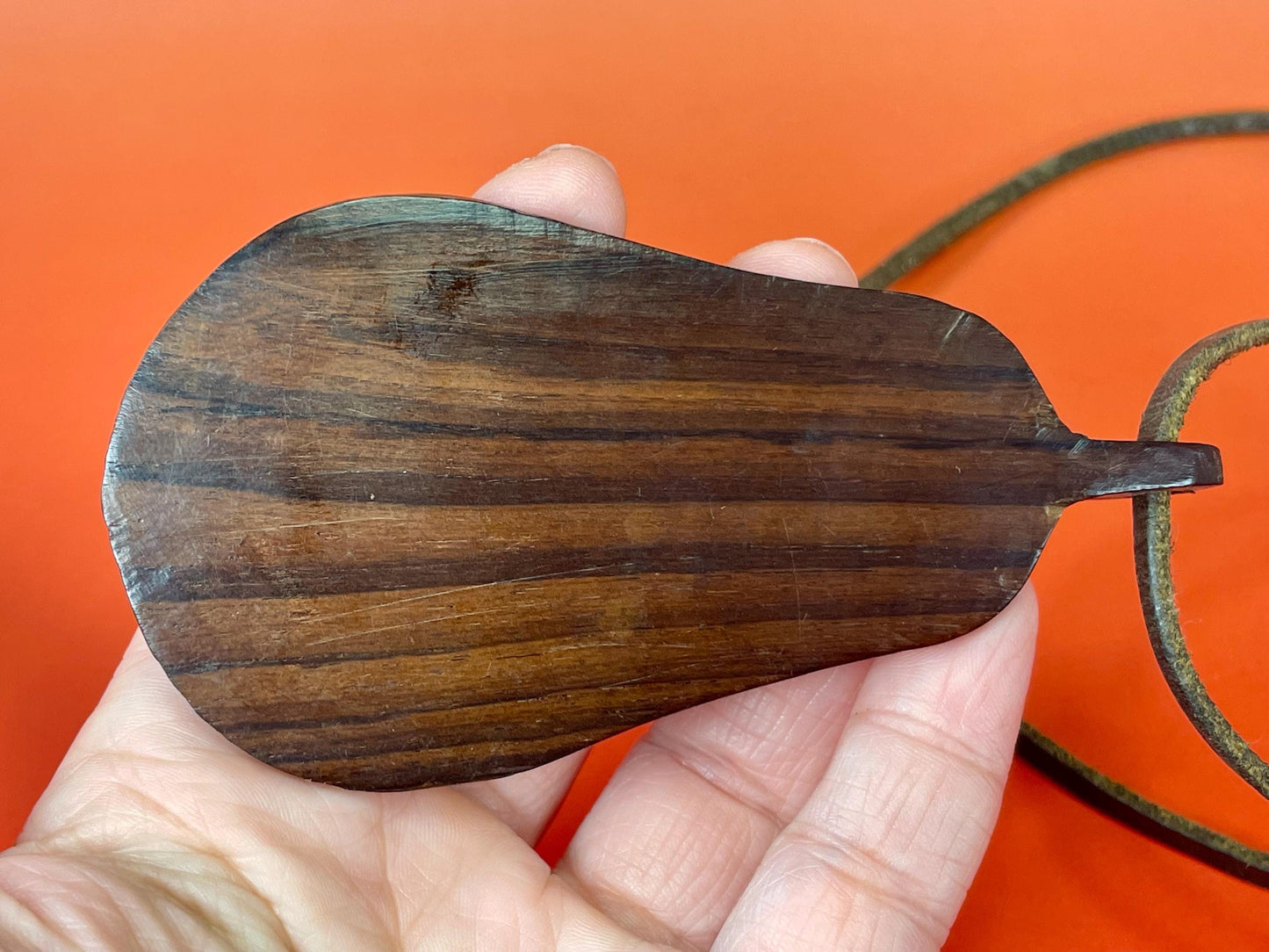 Large Hand Carved Wooden Swordfish Pendant