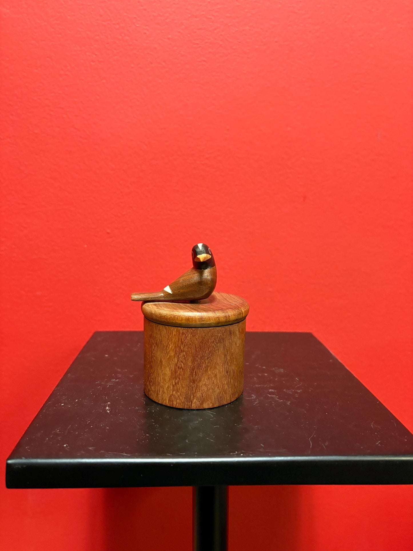 Beautiful 4 inch tall handmade wooden bird  box  - Argentinian  great gift