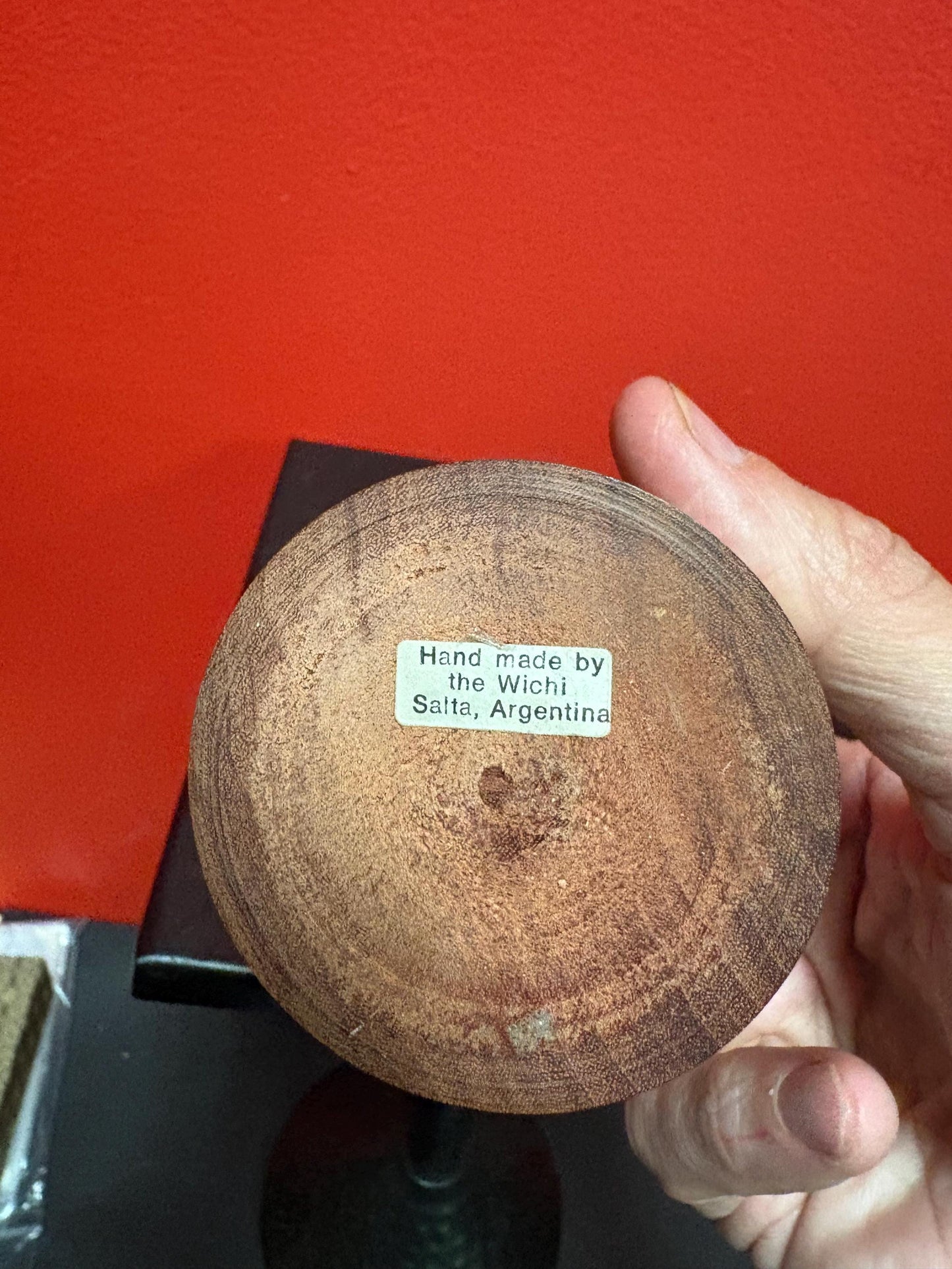 Beautiful 4 inch tall handmade wooden bird  box  - Argentinian  great gift