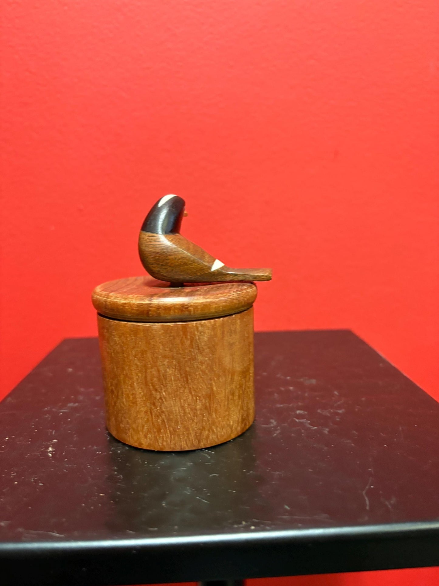 Beautiful 4 inch tall handmade wooden bird  box  - Argentinian  great gift