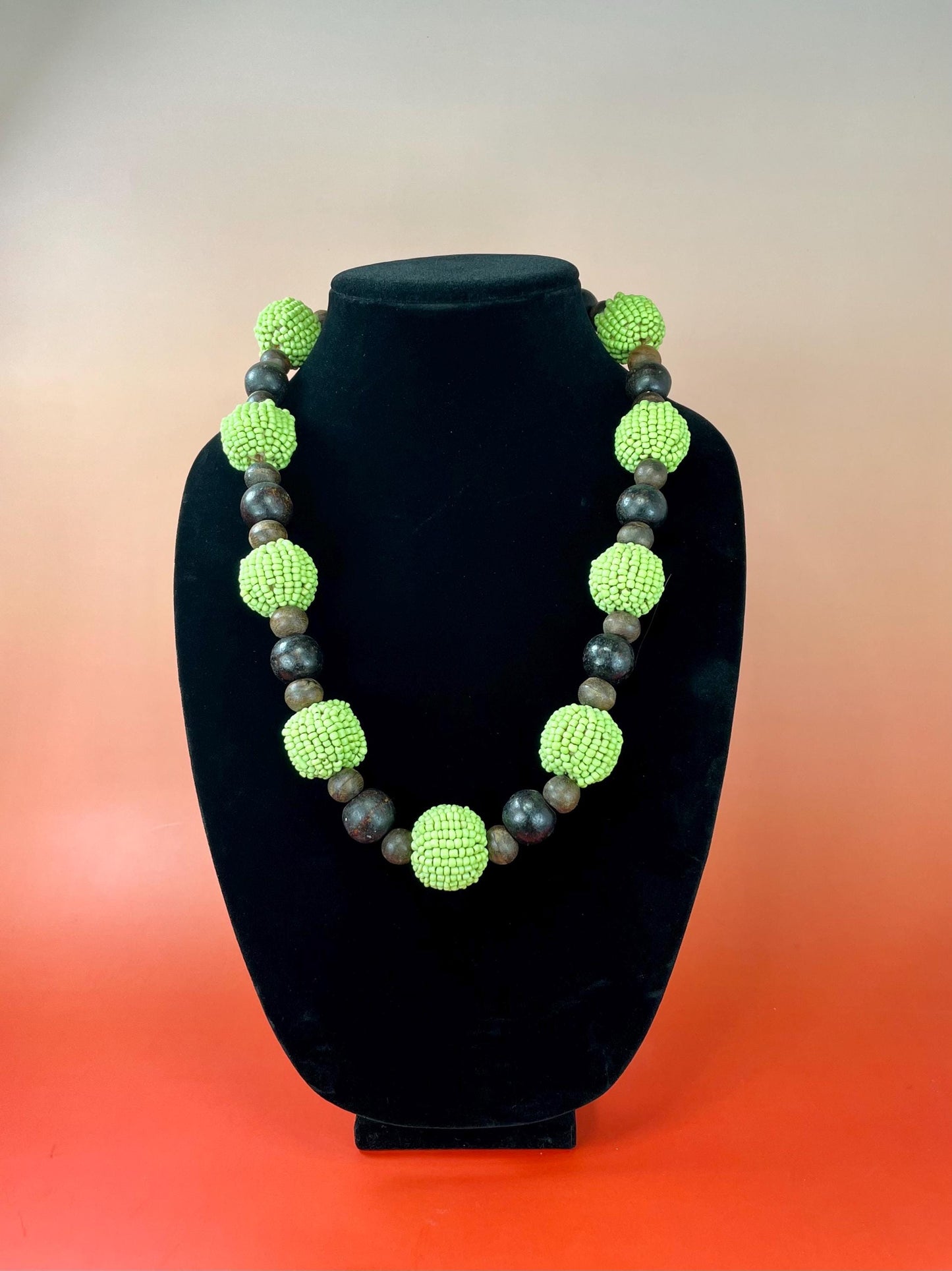 Beautiful Beaded necklace  vintage, and approximately 25 inches long  Unique and very unusual