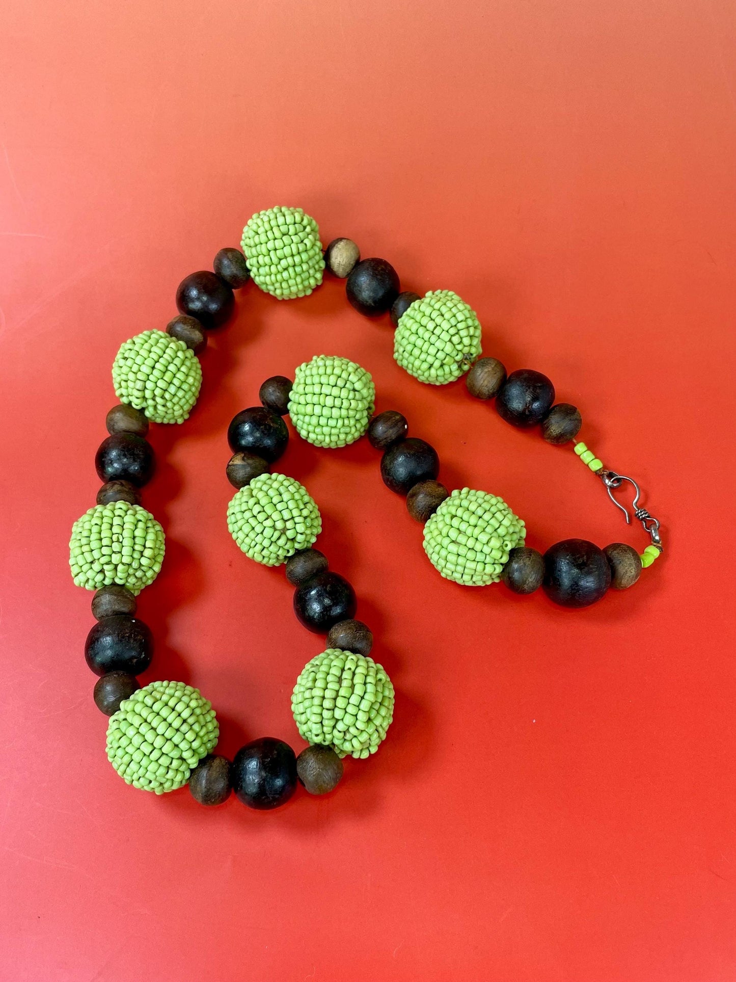 Beautiful Beaded necklace  vintage, and approximately 25 inches long  Unique and very unusual