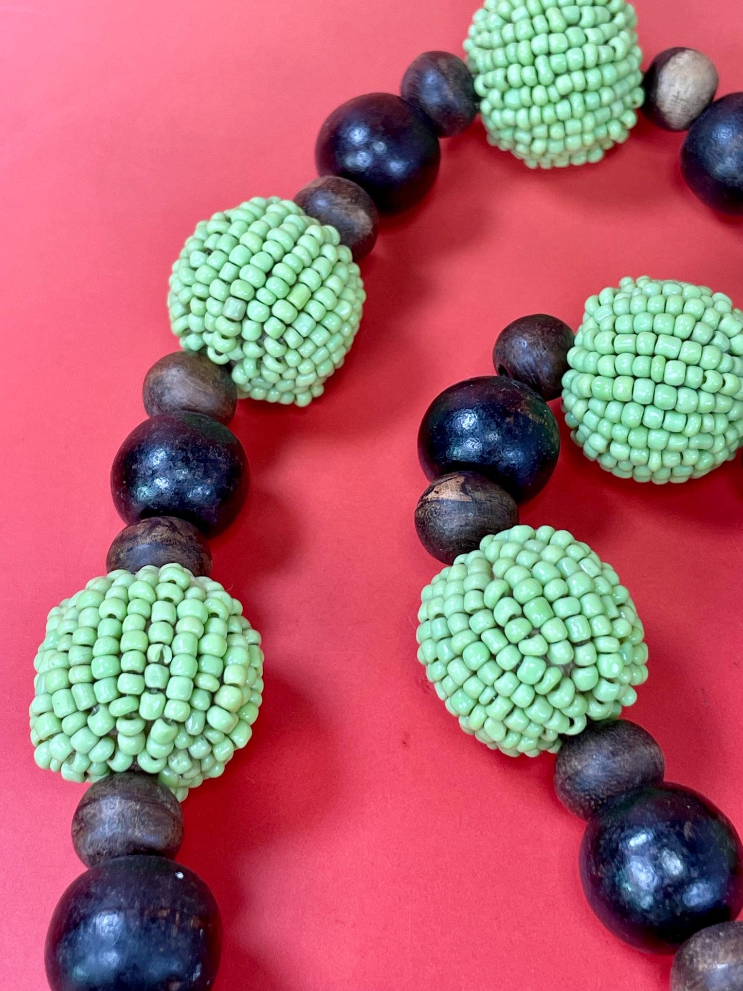 Beautiful Beaded necklace  vintage, and approximately 25 inches long  Unique and very unusual