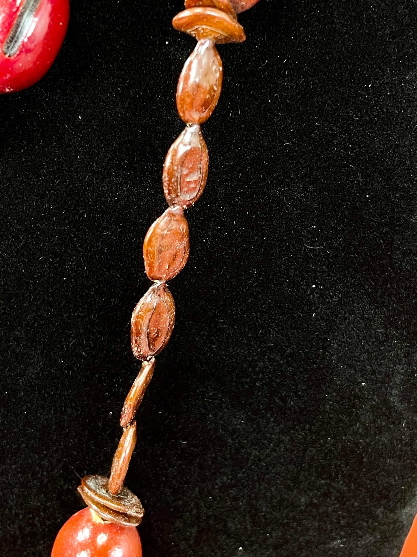 52 inch Long Nut and Seed Necklace