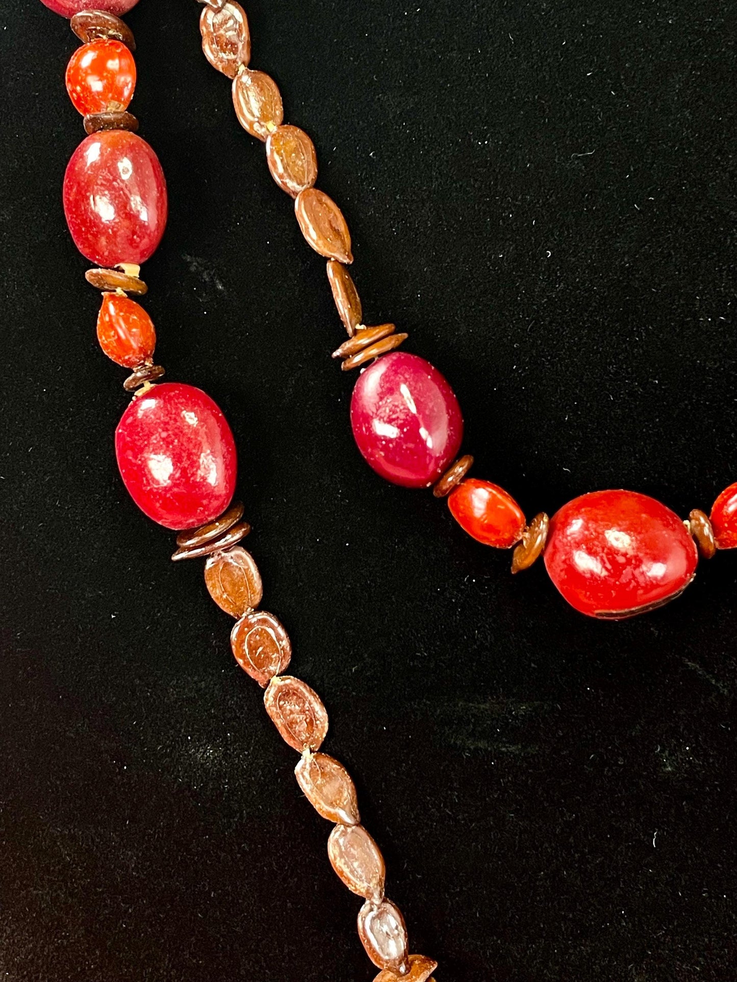 52 inch Long Nut and Seed Necklace