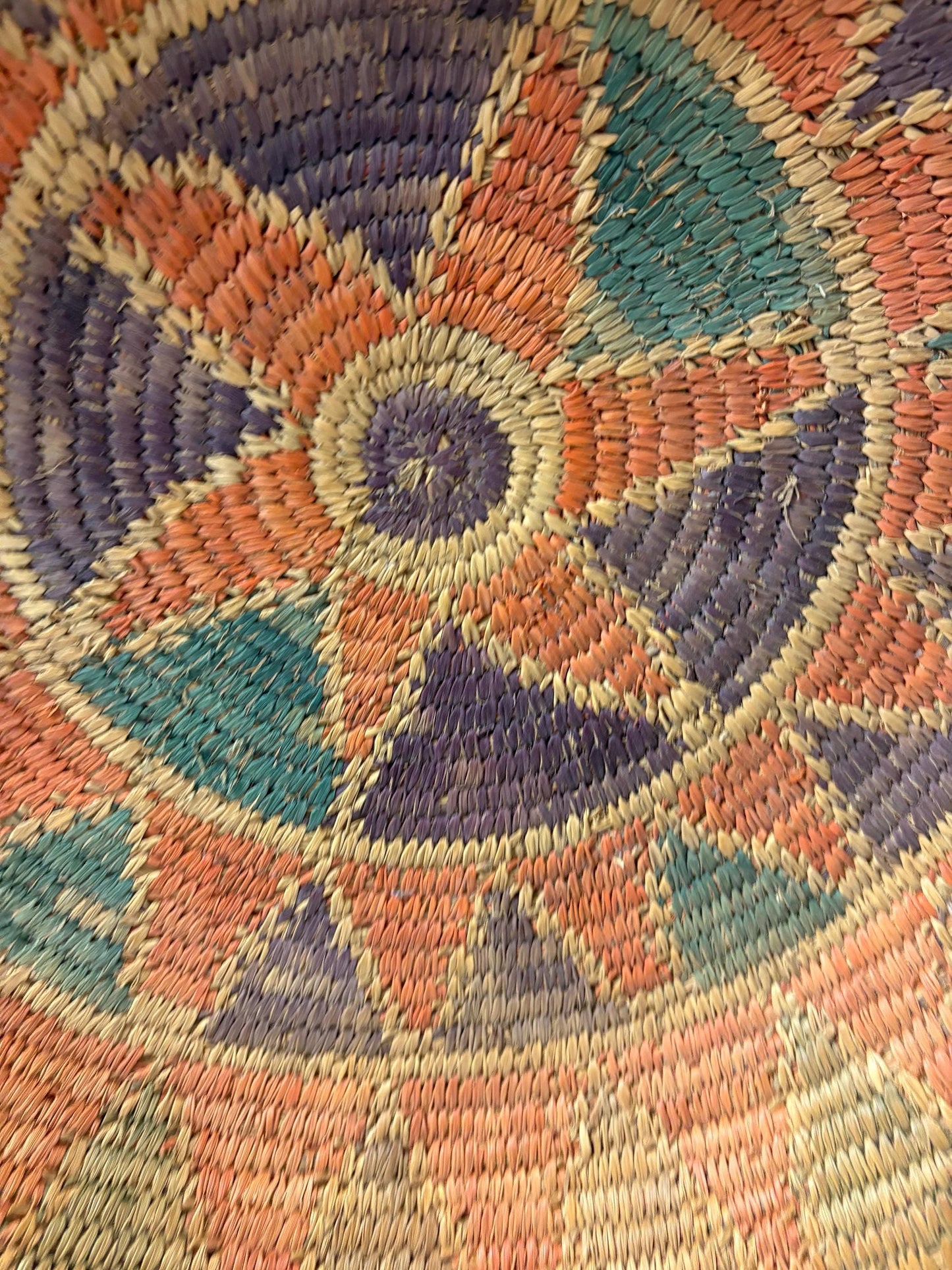 massive beautiful antique southwestern Navajo wedding basket platter  wonderful condition and colours  wow  20 inches