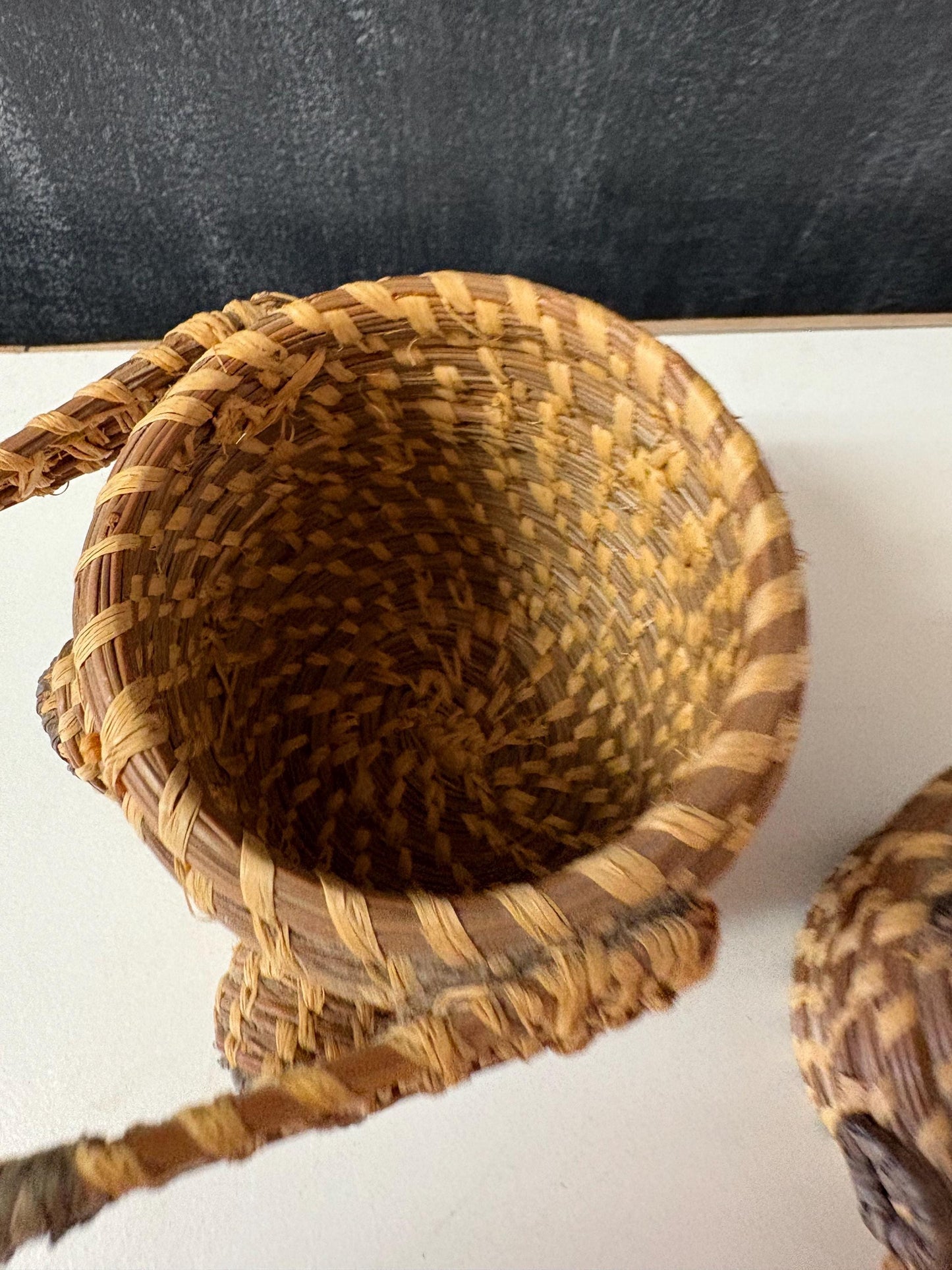 Unusual sexy weaved basket bear box  teddy bear delight  7 inches  perfect gift