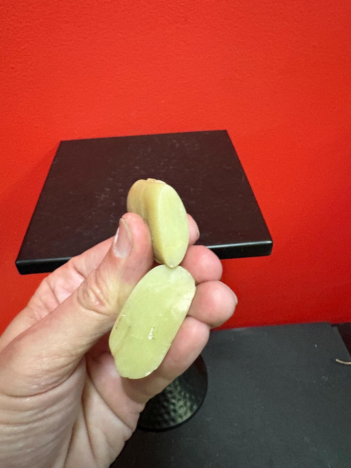 Two beautiful Chinese soapstone little statues with great imagery  2 inches tall