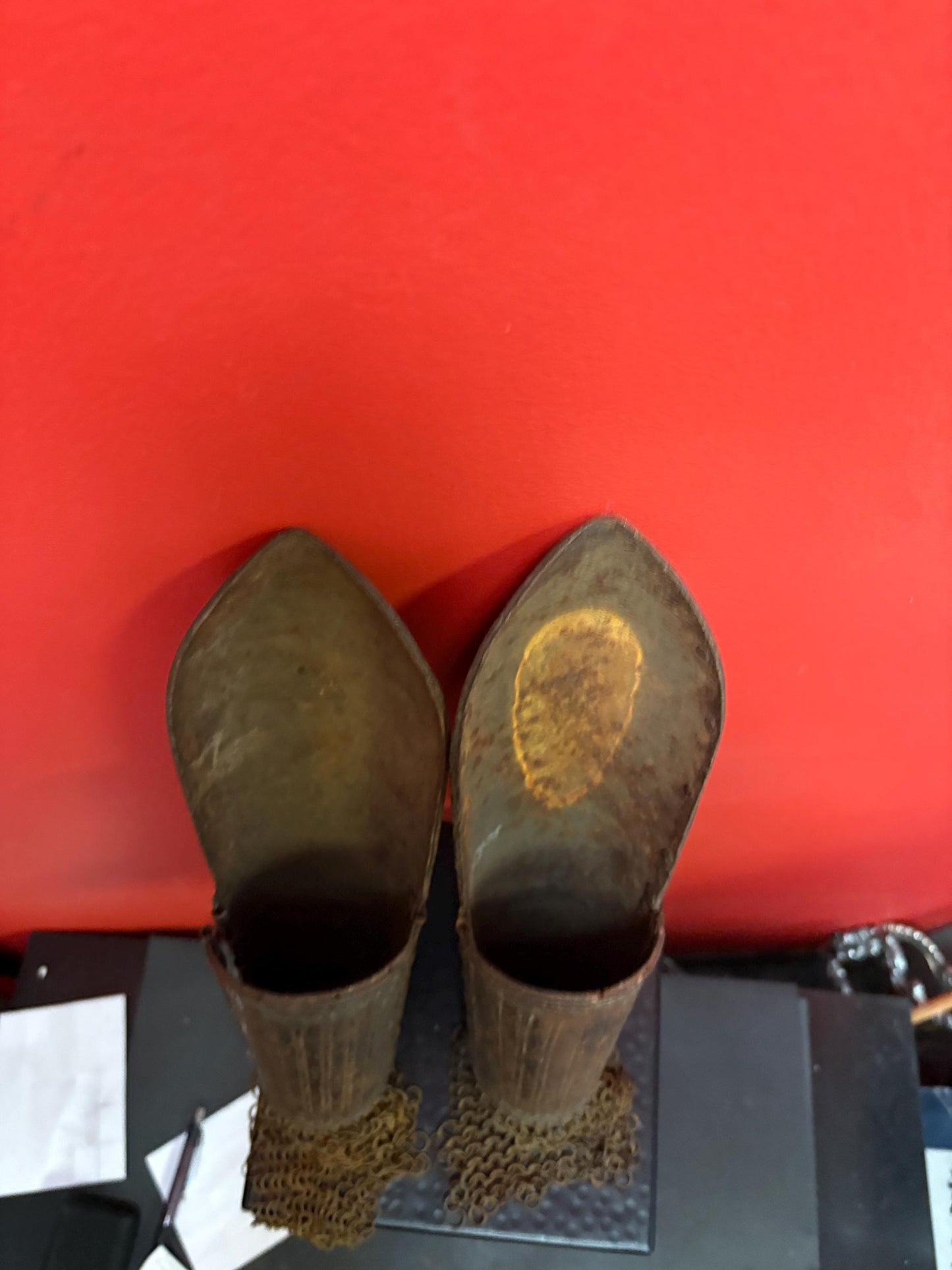 Stunning rare approximately 17 inch long Persian 18 century Banzu bands   military armour  used condition  wow