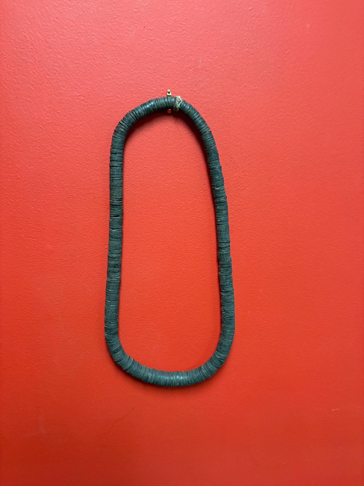 Amazing unique African antique wood necklace   approximately 34 inch circumference and no clap  great to wear a gift