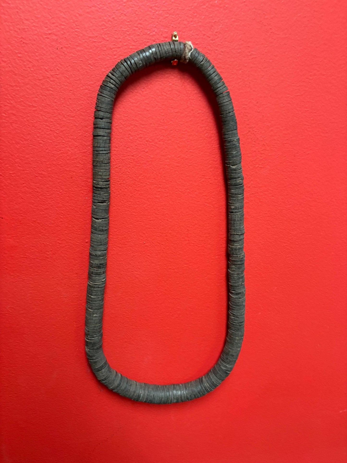 Amazing unique African antique wood necklace   approximately 34 inch circumference and no clap  great to wear a gift