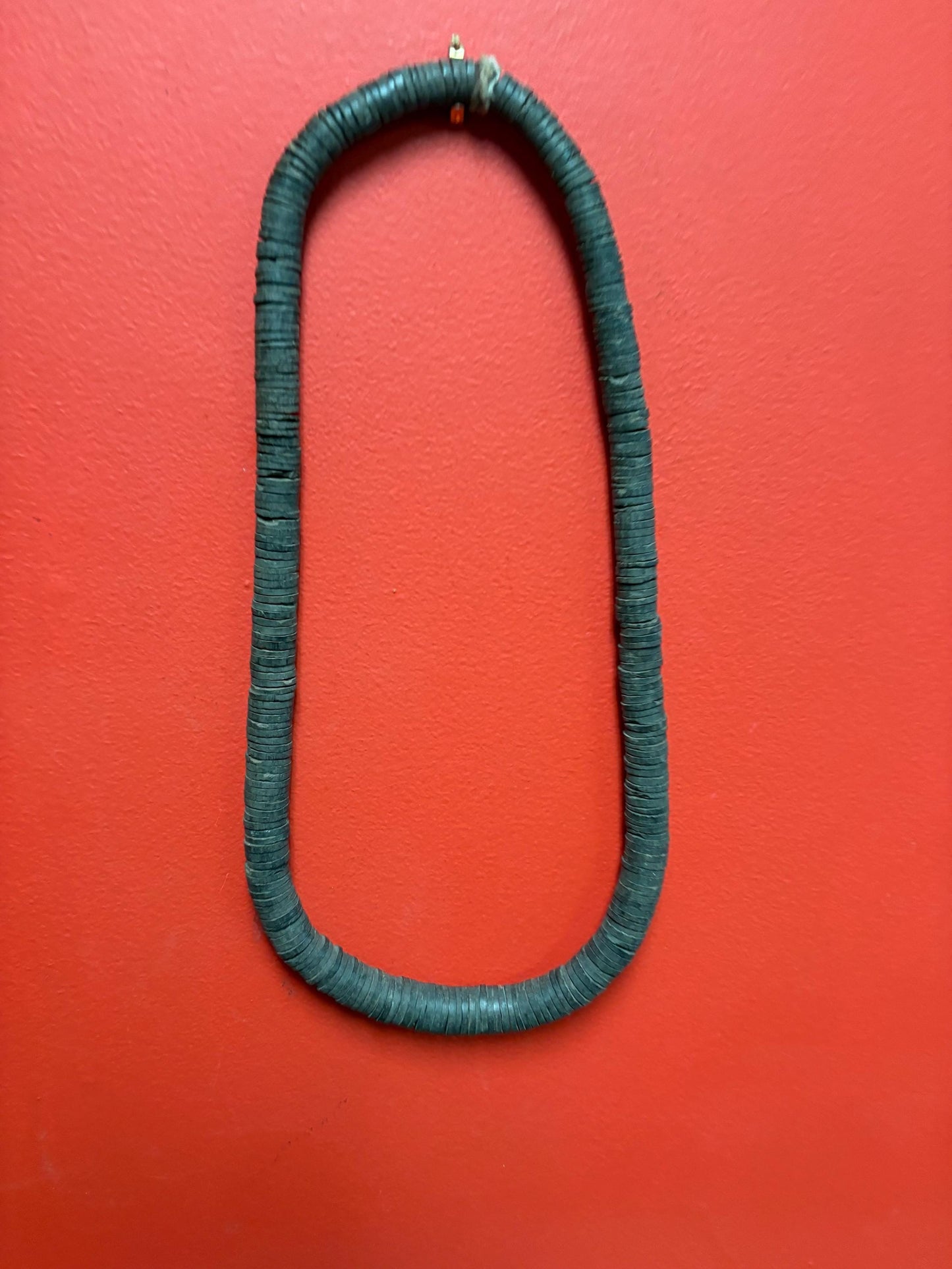 Amazing unique African antique wood necklace   approximately 34 inch circumference and no clap  great to wear a gift