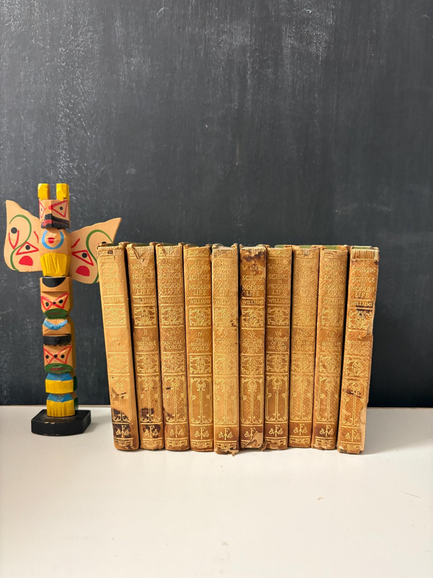 Stunning set of 10 books  - the wonders of science in modern life by Williams  antique condition  1911 -  looks like first edition - wow