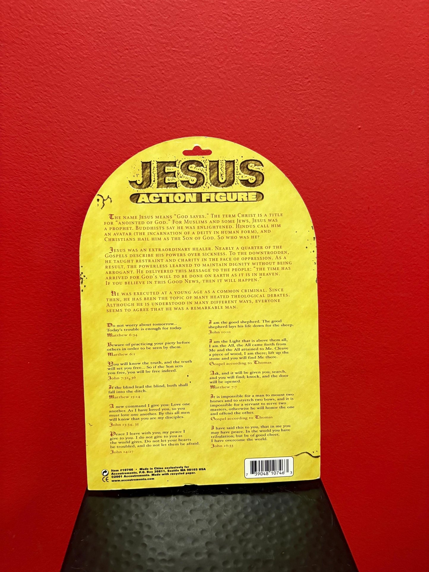 Jesus action figure in original packet  unique and cool