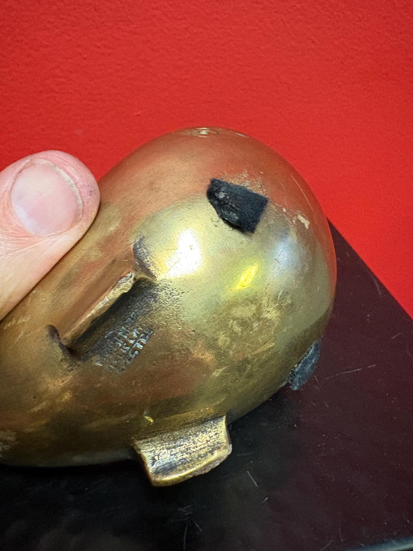 Lovely PAL  Israel MCM brass dish ash tray  4 1/2 x 3 x 1 high  verified authentic