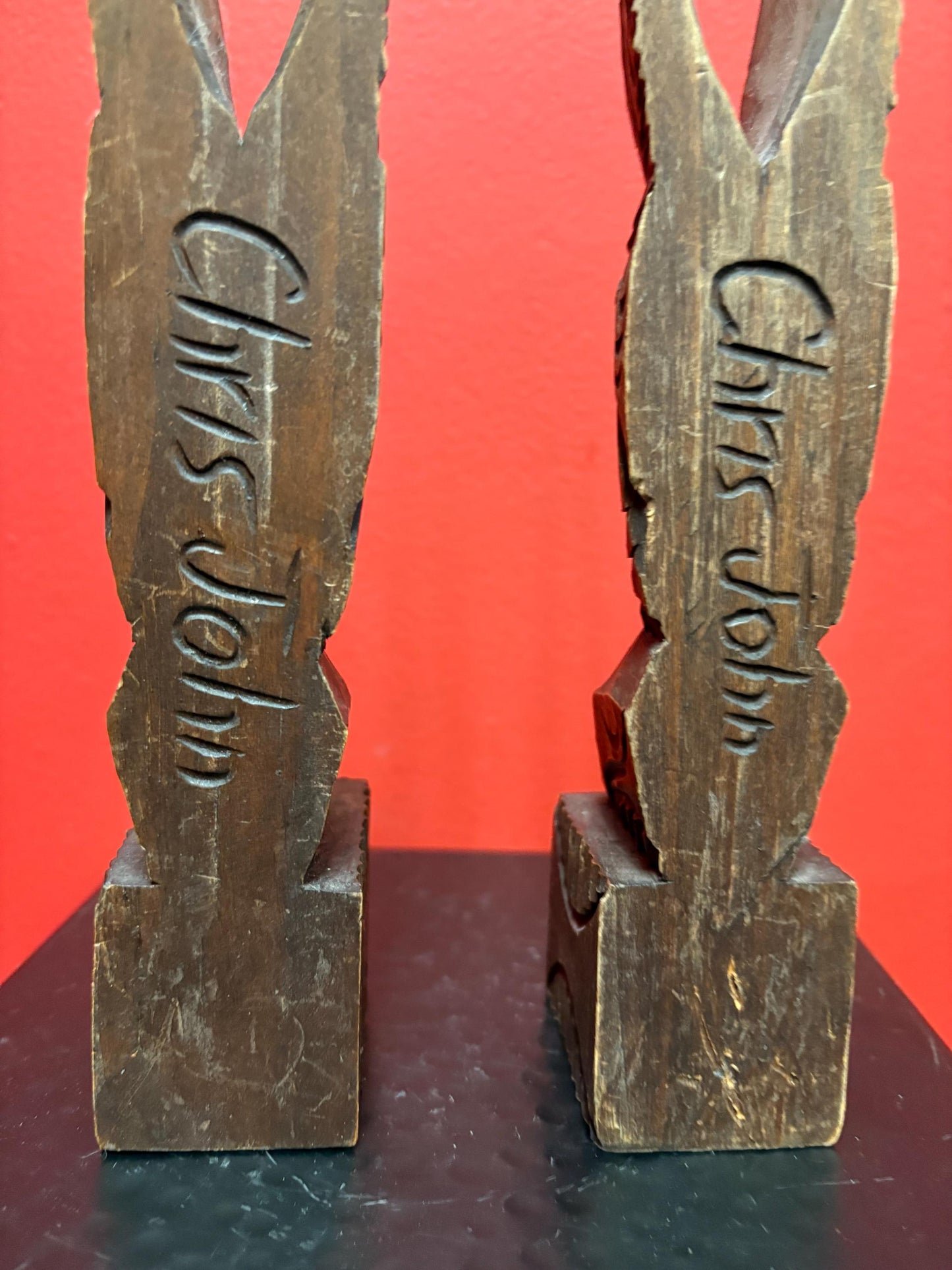 Beautiful pair of indigenous first nations Vancouver Island Eagles  bookends or gift one  nanaimo Chris John - wow - 9.5 inches high