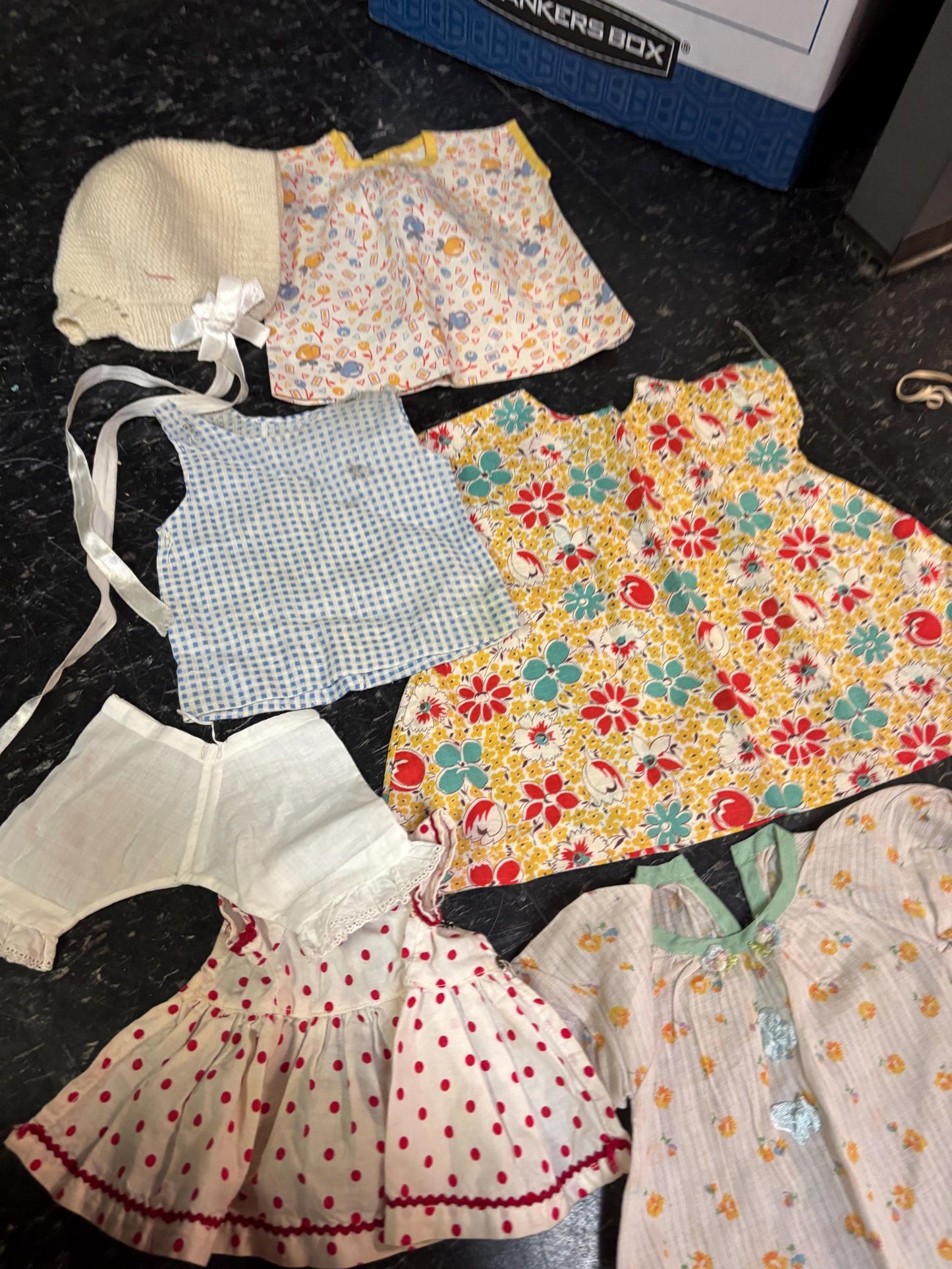 Beautiful lot  of antique doll clothes  great value  from major collection