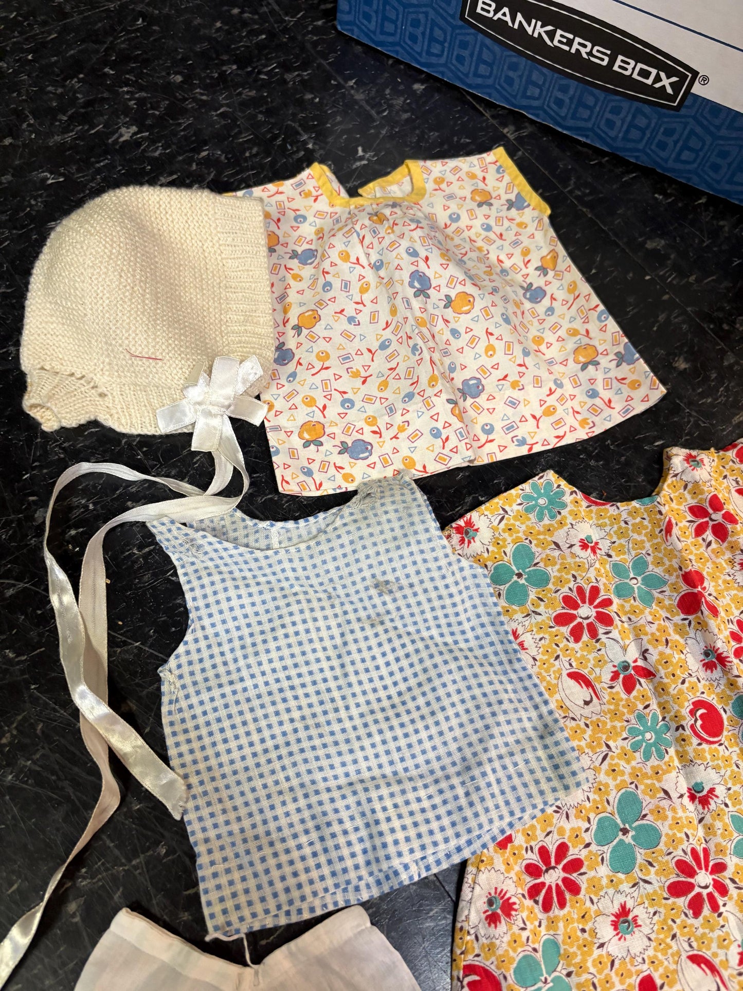 Beautiful lot  of antique doll clothes  great value  from major collection