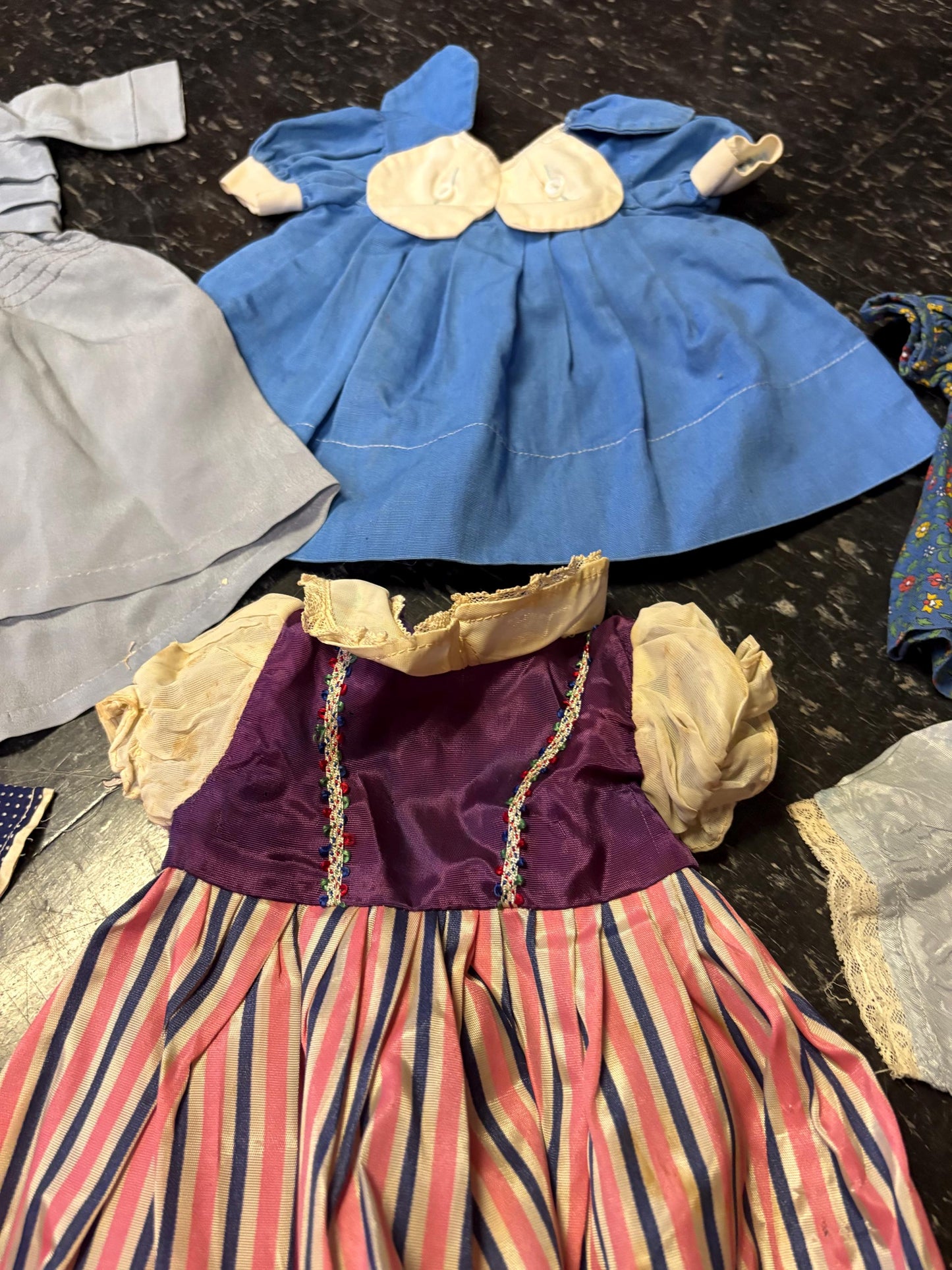 Beautiful lot  of antique doll clothes  great value  from major collection