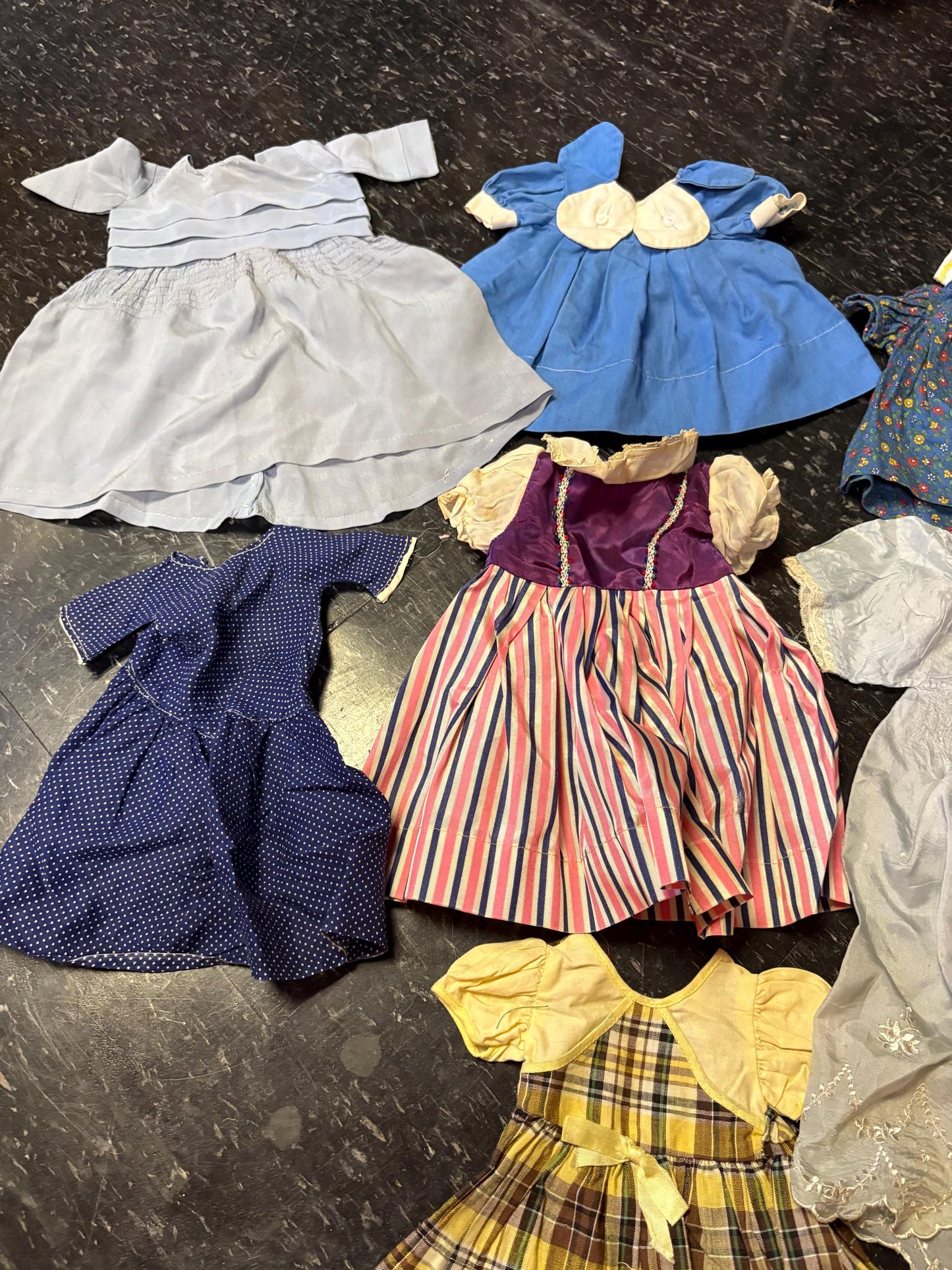 Beautiful lot  of antique doll clothes  great value  from major collection