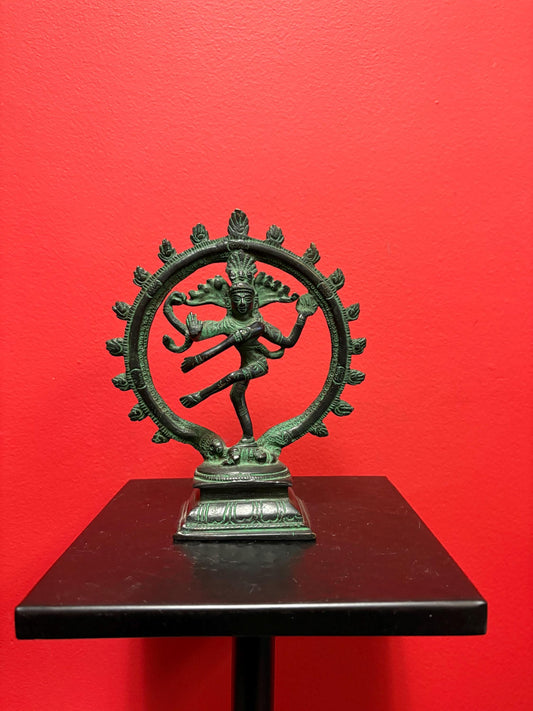 Very cool 7 inch bronze shiva great patina  beauty