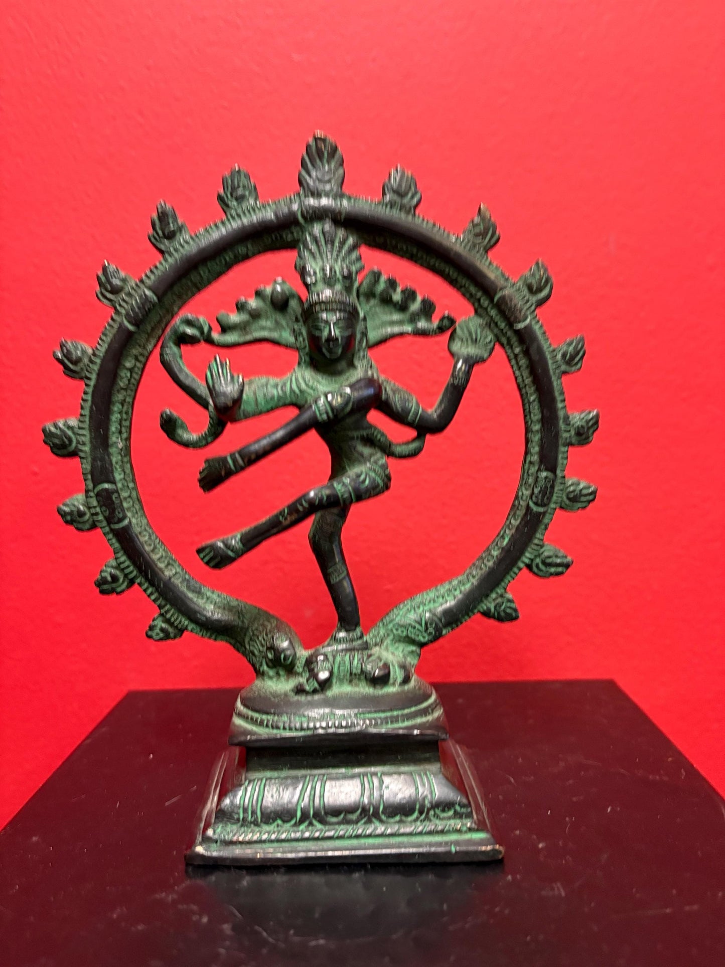 Very cool 7 inch bronze shiva great patina  beauty