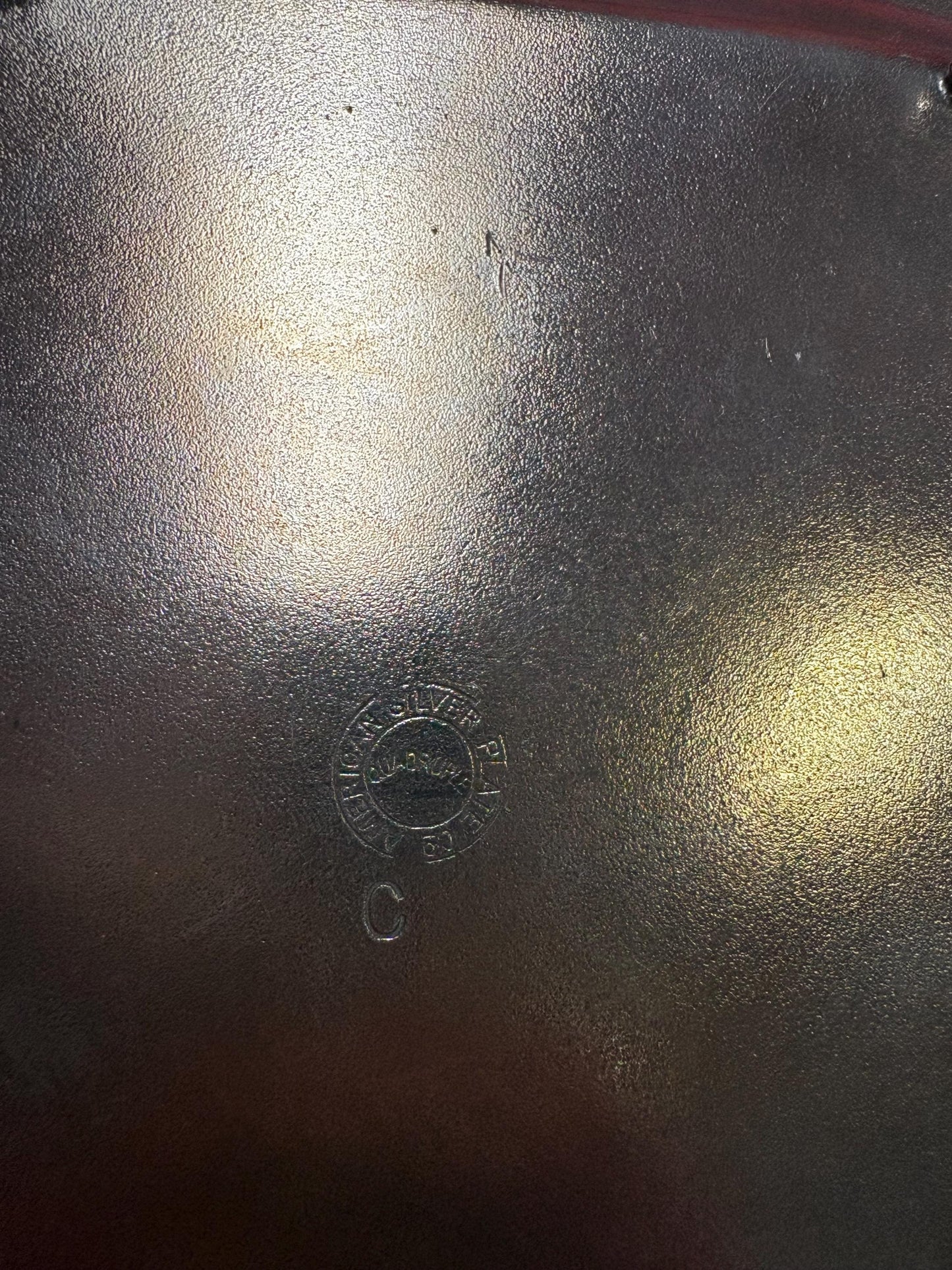 Stunning English Meridian silver plate antique card tray  6 x 6  wonderful condition and ready to gift or use  great value