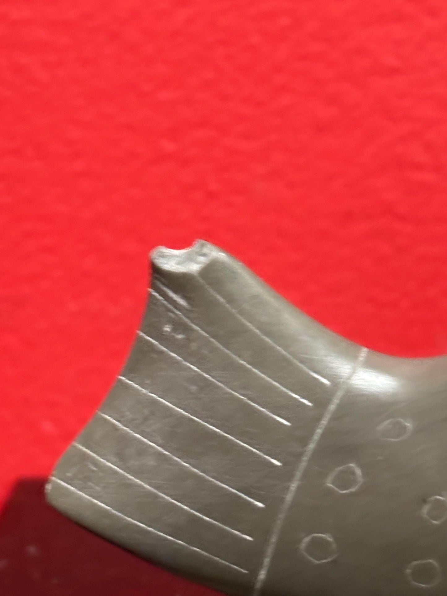 Lovely 7 x 3 high indigenous Inuit soapstone signed salmon   chip on tail good value