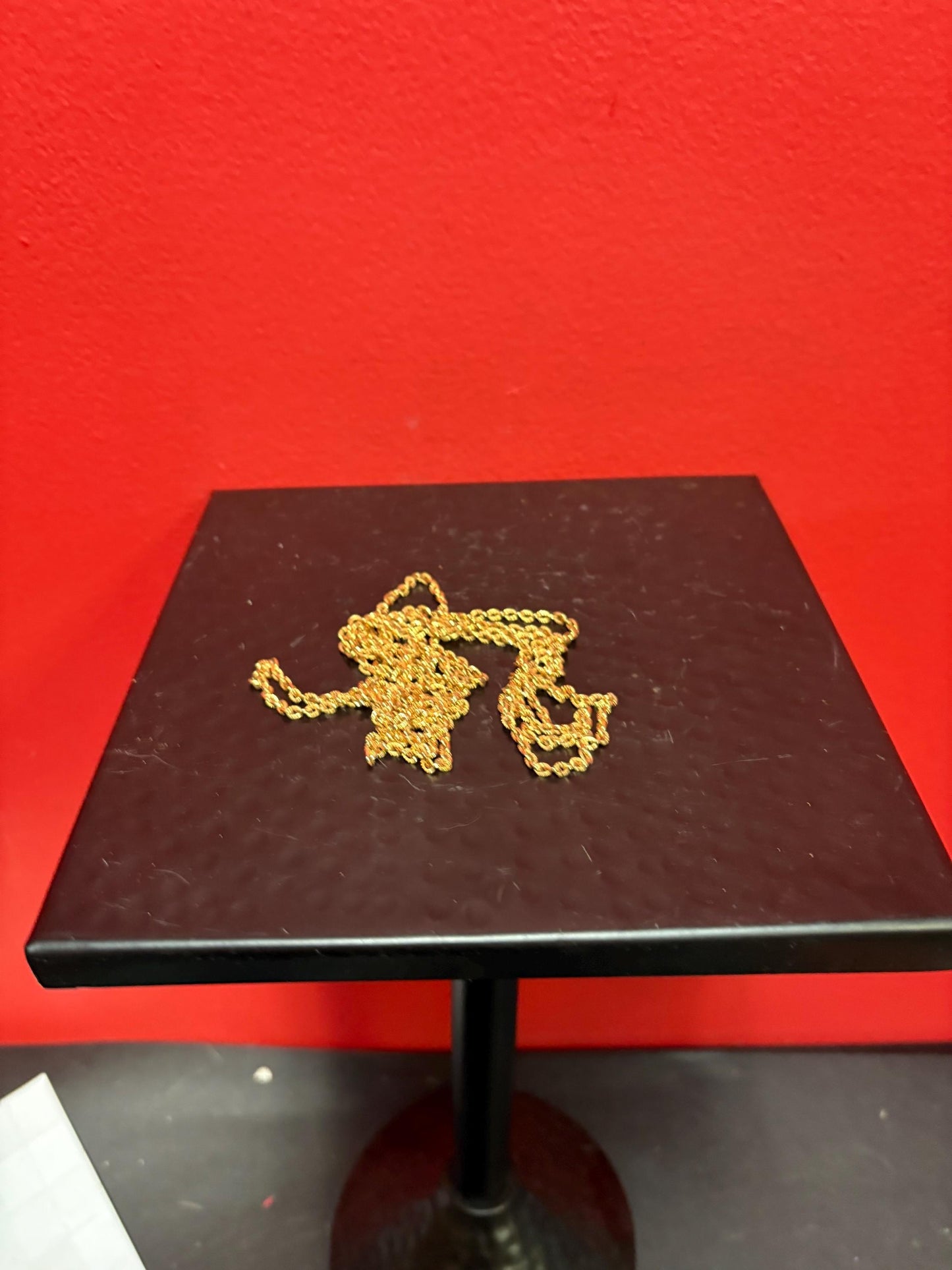 Super long approximately 60 inch gold chain  not tested  29 grams - B