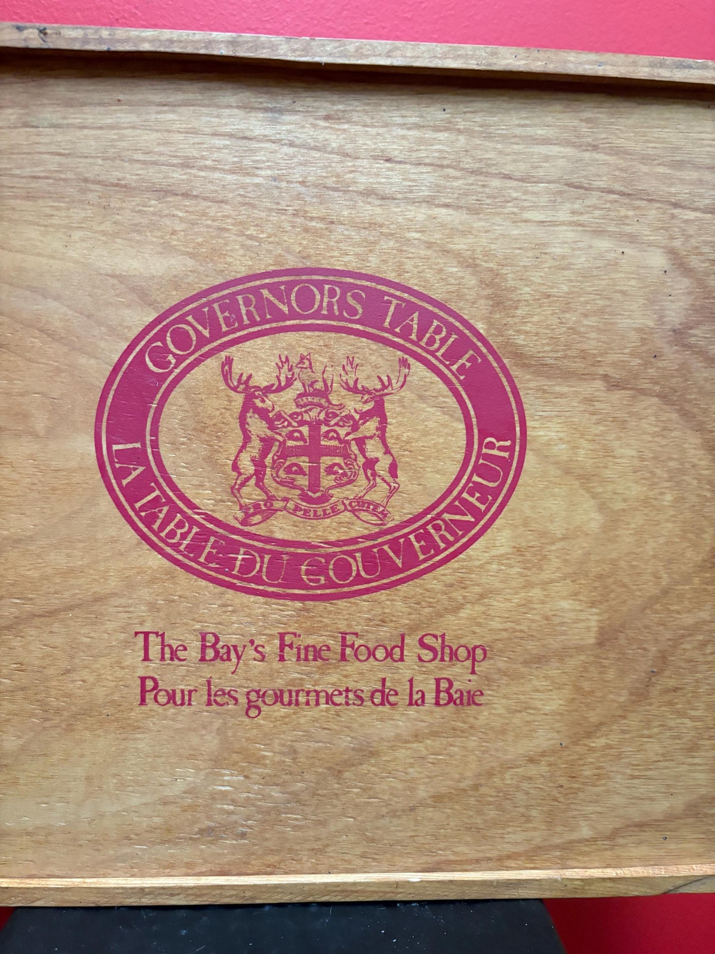 Hudson Bay Company HBC beautiful fine food box  great for storage or decoration  14 x 12 x 5 high  great piece of Canadian history  wow