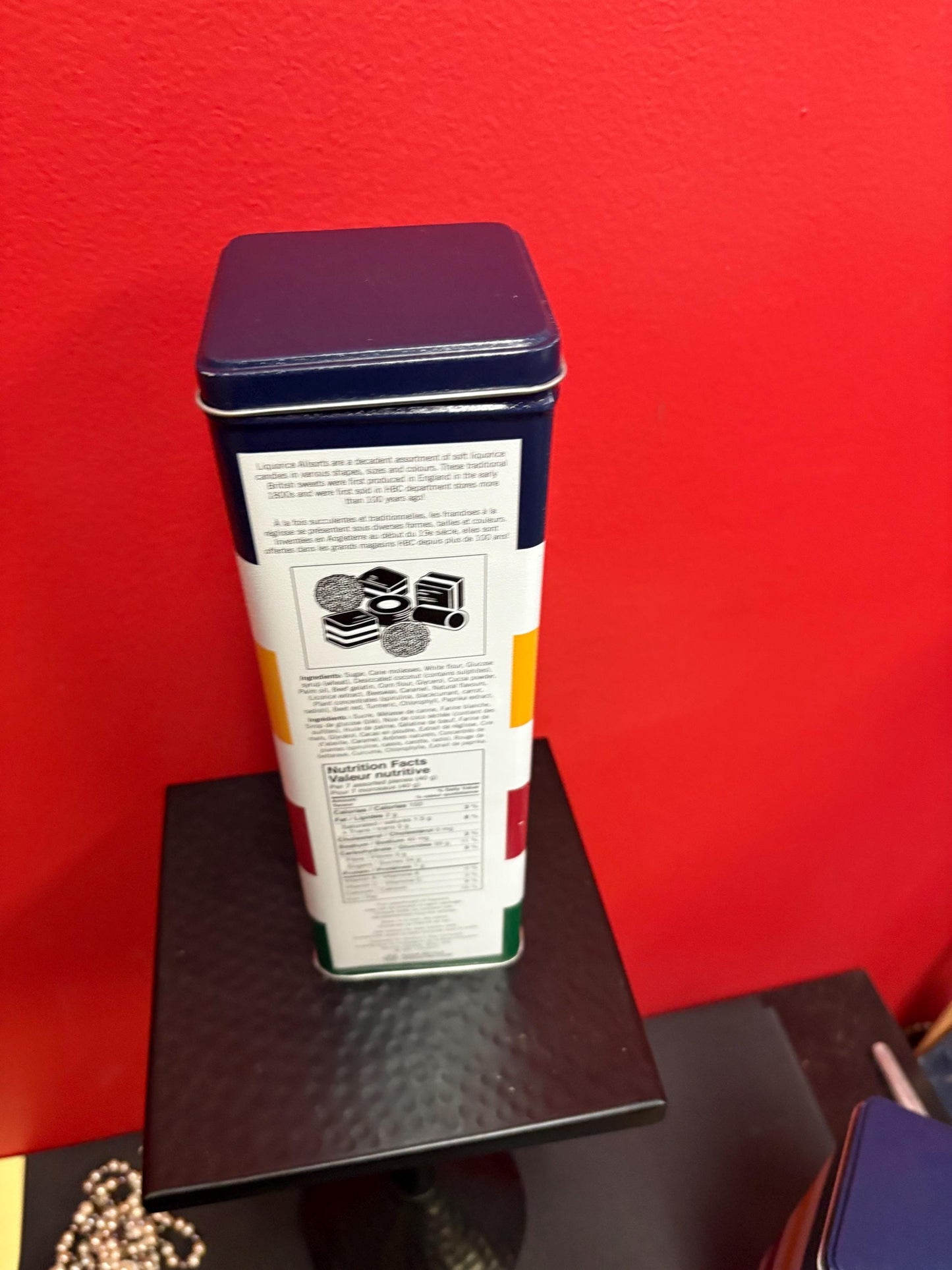 Beautiful 10.5 inch Hudson Bay Company liquorice tin nice condition collectable- 2 available  HBC Canada- great decoration