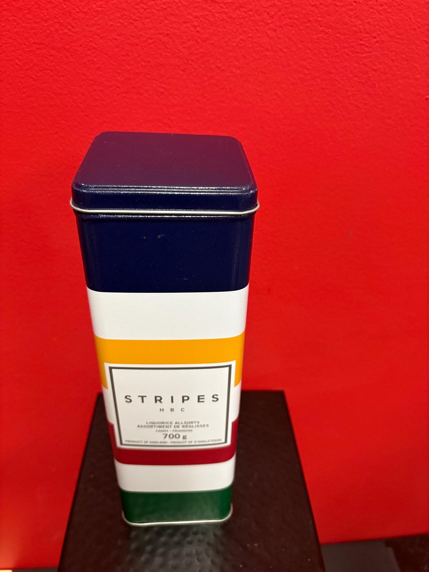 Beautiful 10.5 inch Hudson Bay Company liquorice tin nice condition collectable- 2 available  HBC Canada- great decoration