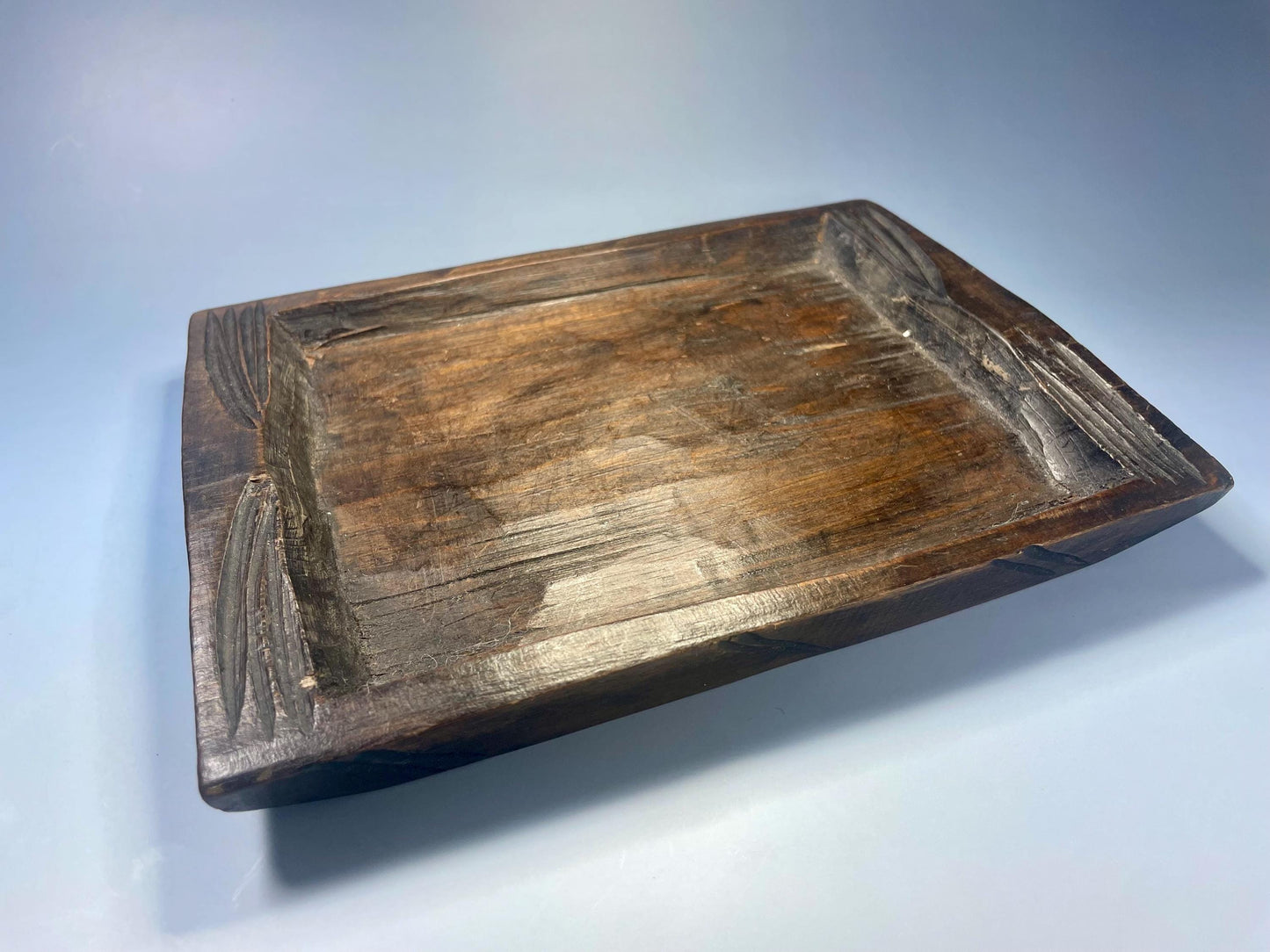 Old African Wood Hand Carved Tray