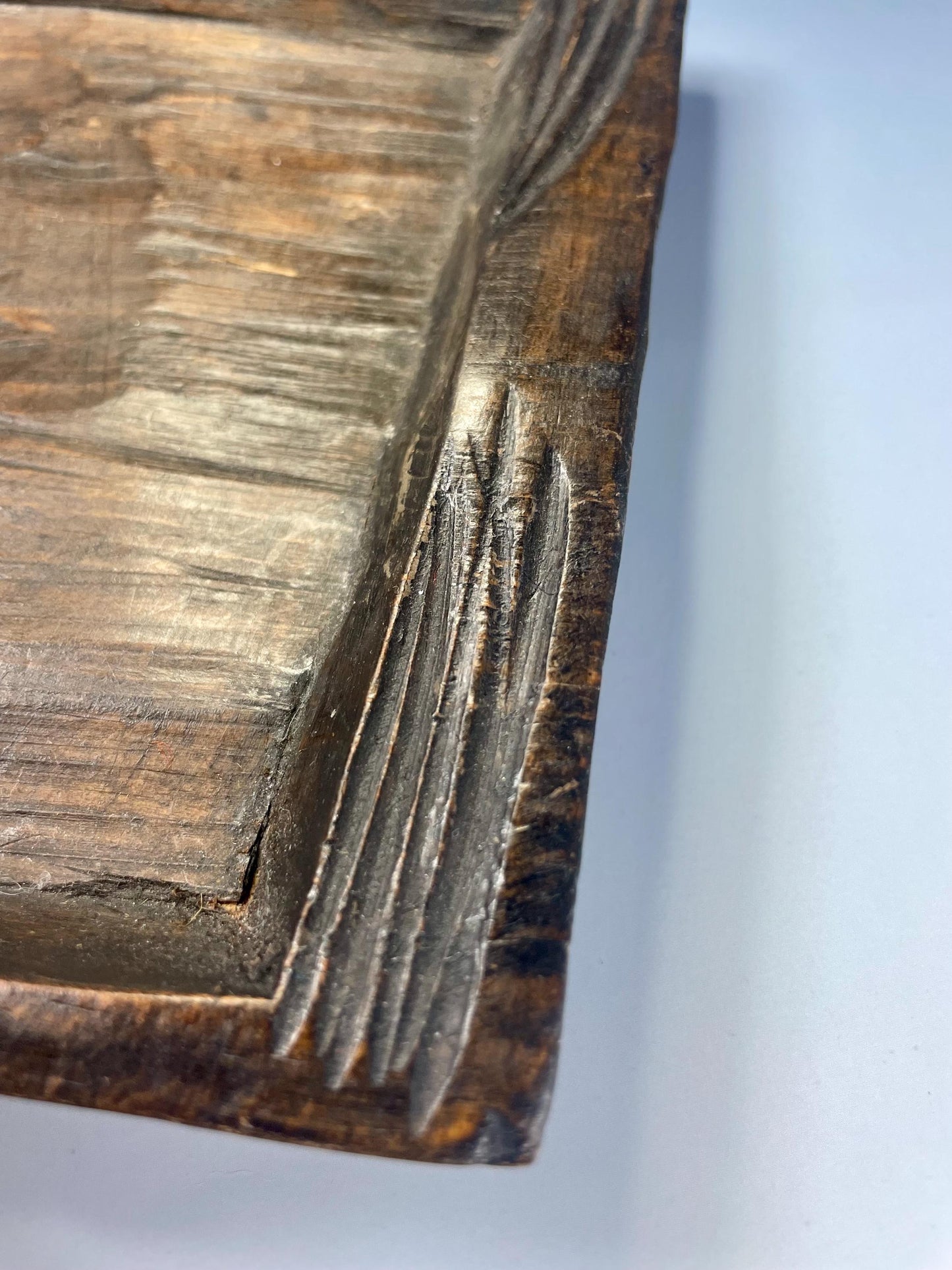 Old African Wood Hand Carved Tray