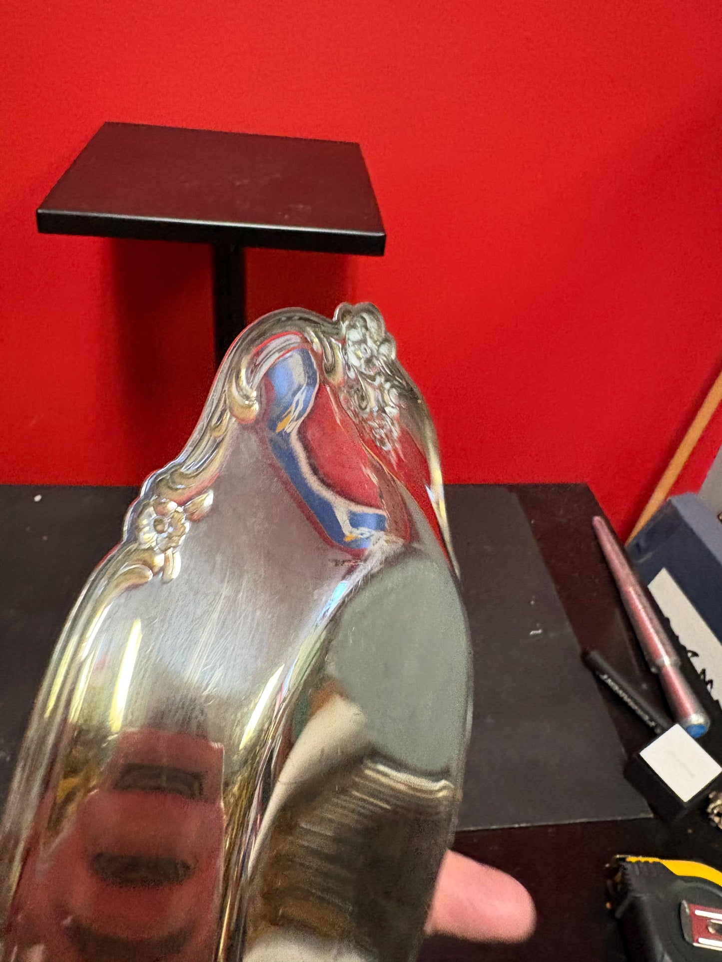 Beautiful 8.5 x 5 English antique silver plated heavily decorated dish polished and ready to gift or use